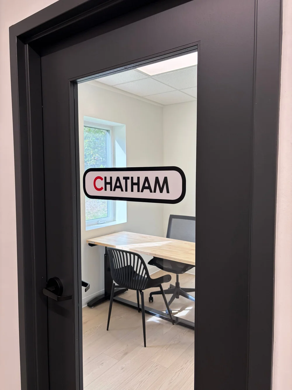 Looking into the Chatham room through its open door