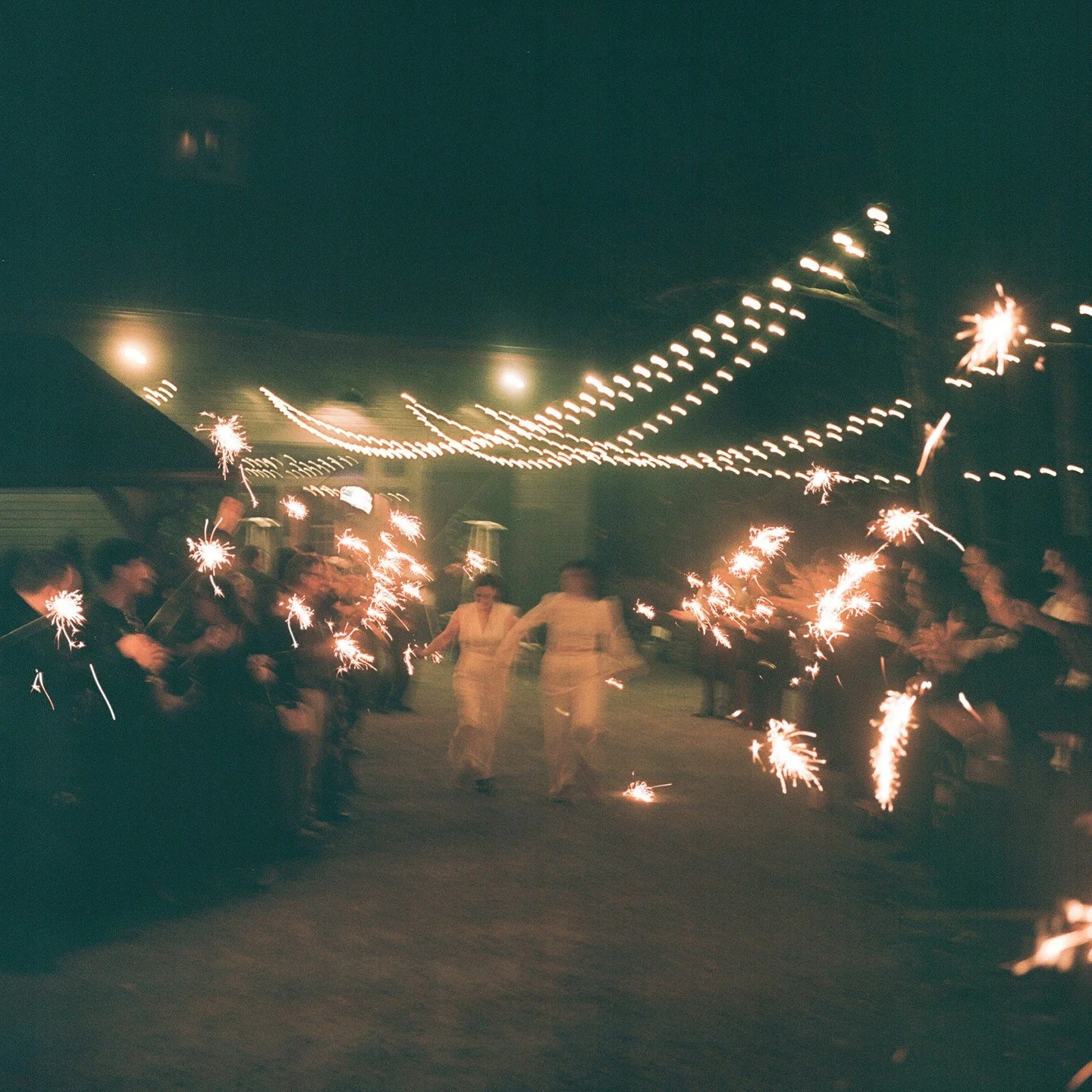 Heather + Rachael's reception was steeped in so much magic ✨️ ⁠They put their heart and soul into each creative element, from their celestial tarot place settings at dinner, all the way to the sparkler send-off and midnight bonfire. Their personaliti