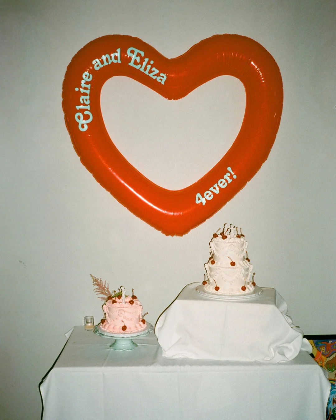 Claire and Eliza 4 ever! 💘⁠ details from the grooviest, most colorful and fun party for these lovebirds. inspired by their ceremony in Vegas, Claire surprised Eliza with an Elvis drag performance that got eeeeverybody on the dance floor. 🕺 ⁠
⁠