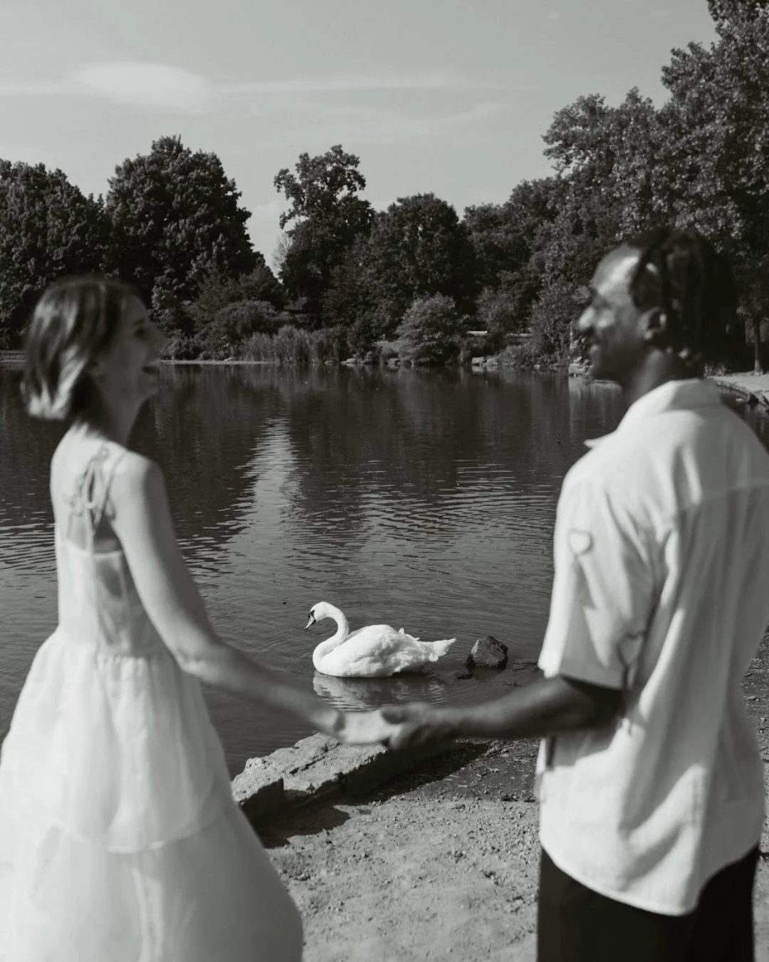 brittain and jeremy's elopement day in brooklyn 🦢⁠ as soon as b+j told me their vision about frolicking around the green-wood cemetery and prospect park, spending time just the two of them, I was beyond excited to take part. cemeteries are so distin