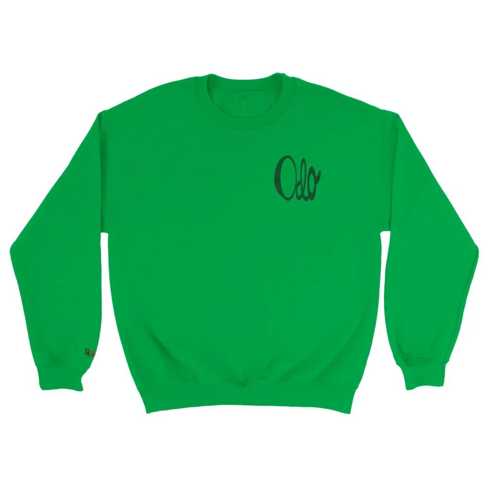 Odo (Love) Classic Unisex Crewneck Jumper_Tatami Stitch Design Irish Green