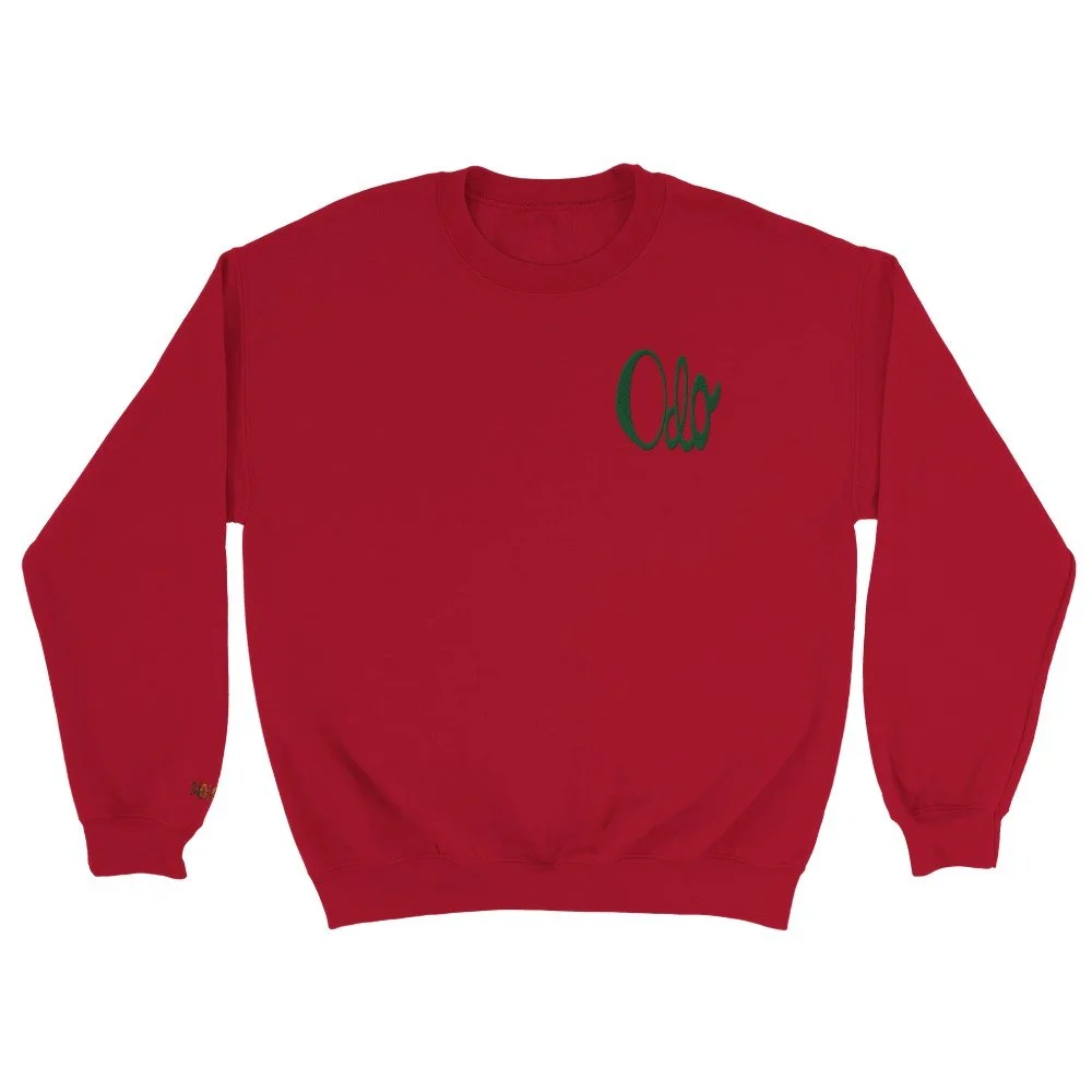 Odo (Love) Classic Unisex Crewneck Jumper_Tatami Stitch Design Red