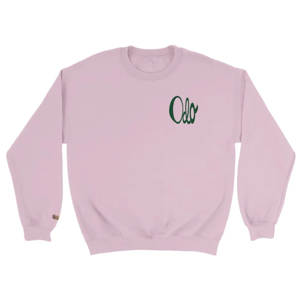 Odo (Love) Classic Unisex Crewneck Sweatshirt_Stitch Design Light Pink