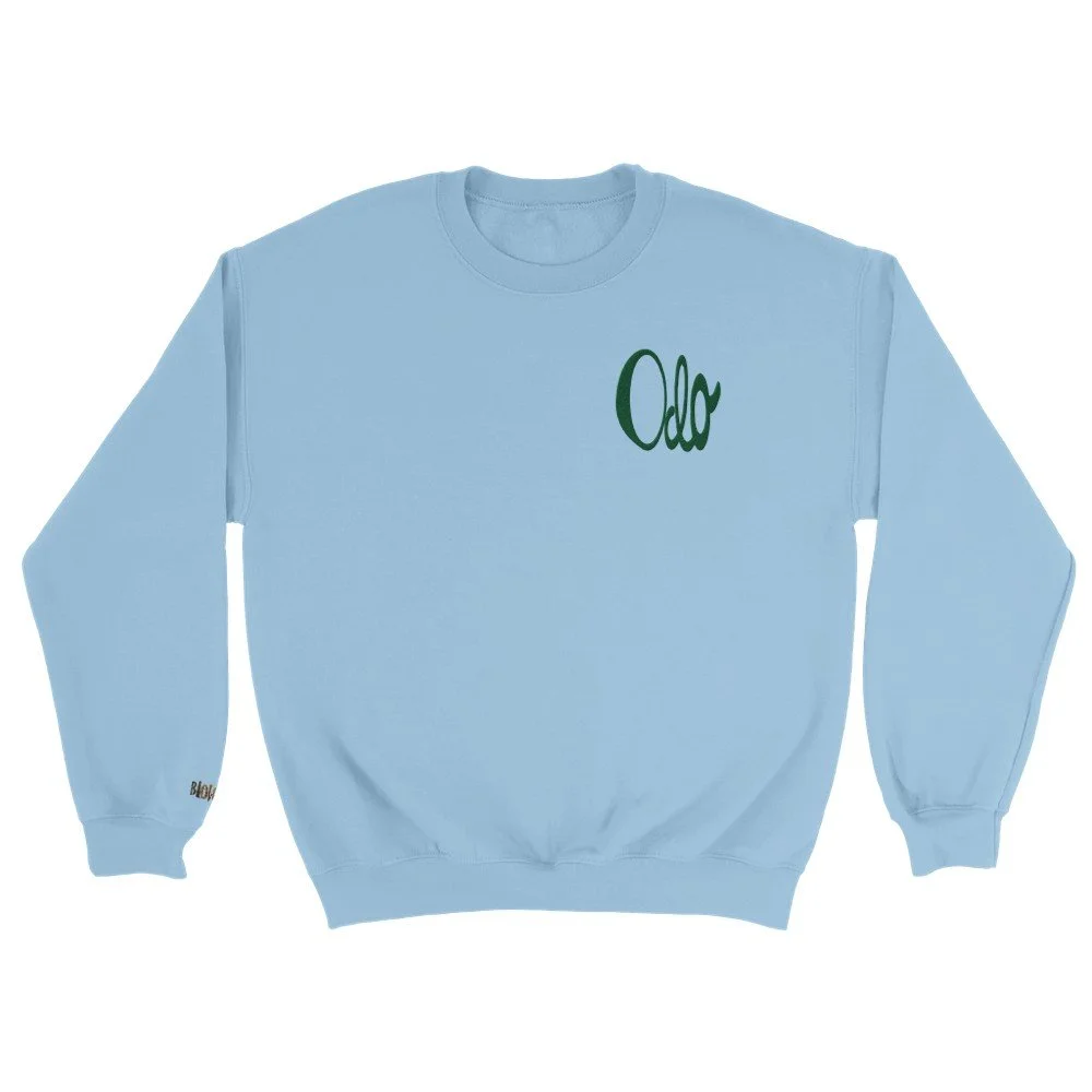Odo (Love) Classic Unisex Crewneck Sweatshirt_Stitch Design Light Blue
