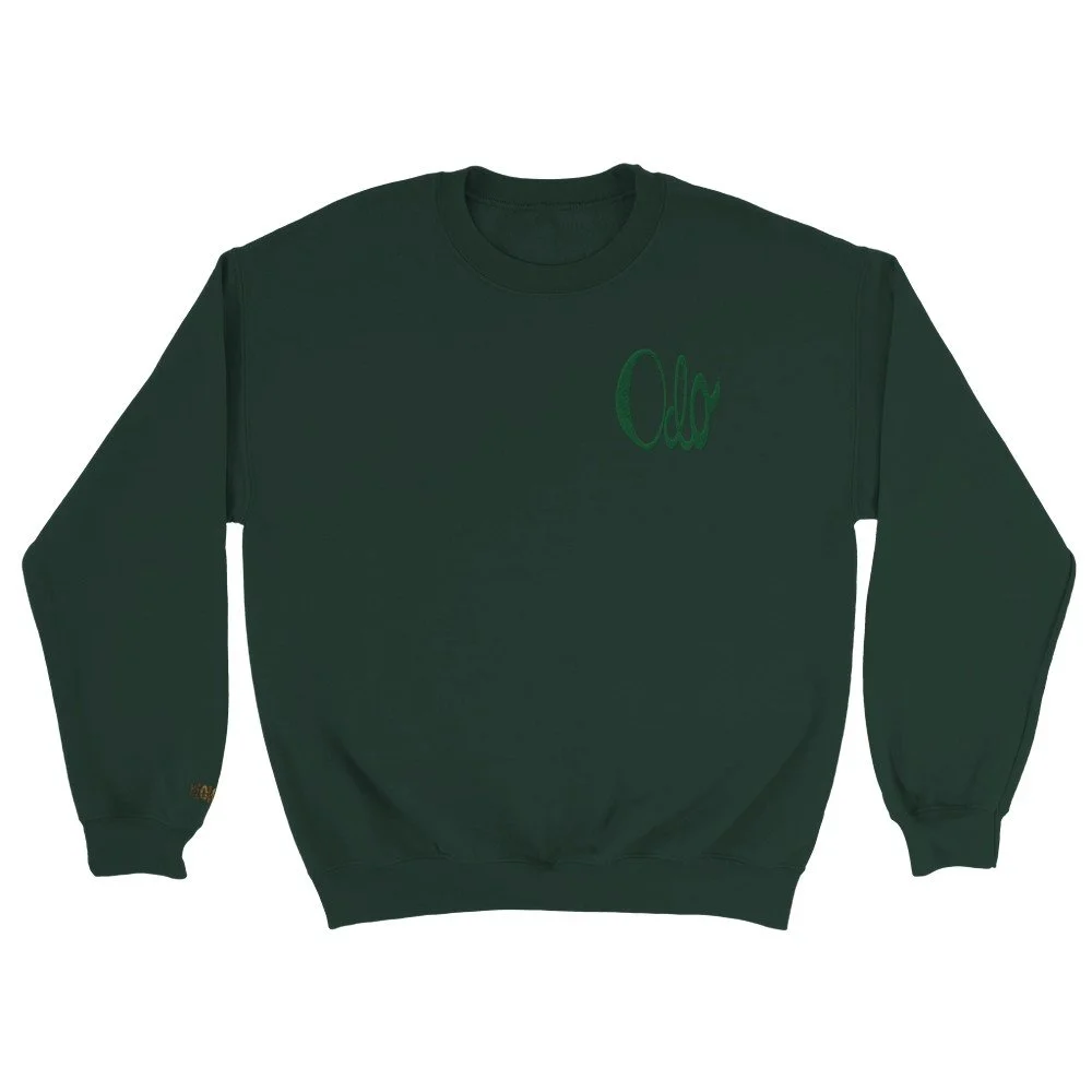 Odo (Love) Classic Unisex Crewneck Sweatshirt_Stitch Design Forest Green