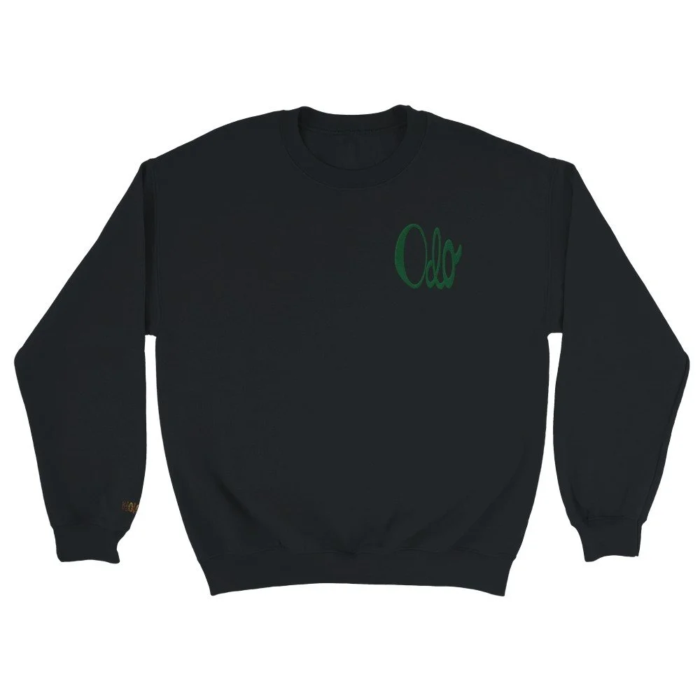 Odo (Love) Classic Unisex Crewneck Sweatshirt_Stitch Design Black