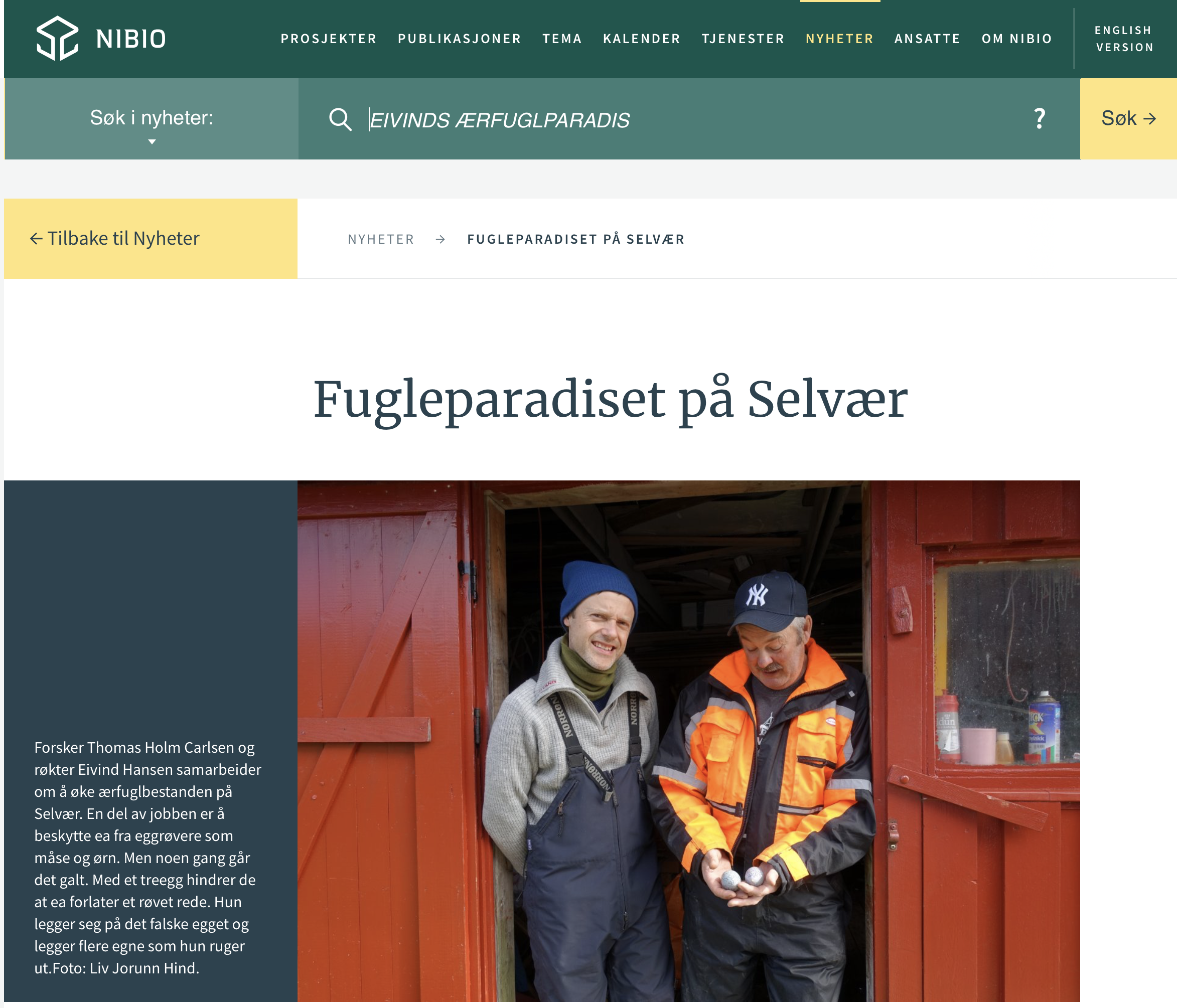 Tekst og foto er gjengitt med tillatelse fra NIBIO.