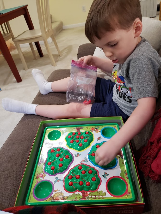 The last days before a baby sister is born are looooong so we fill our time with lots of board games.