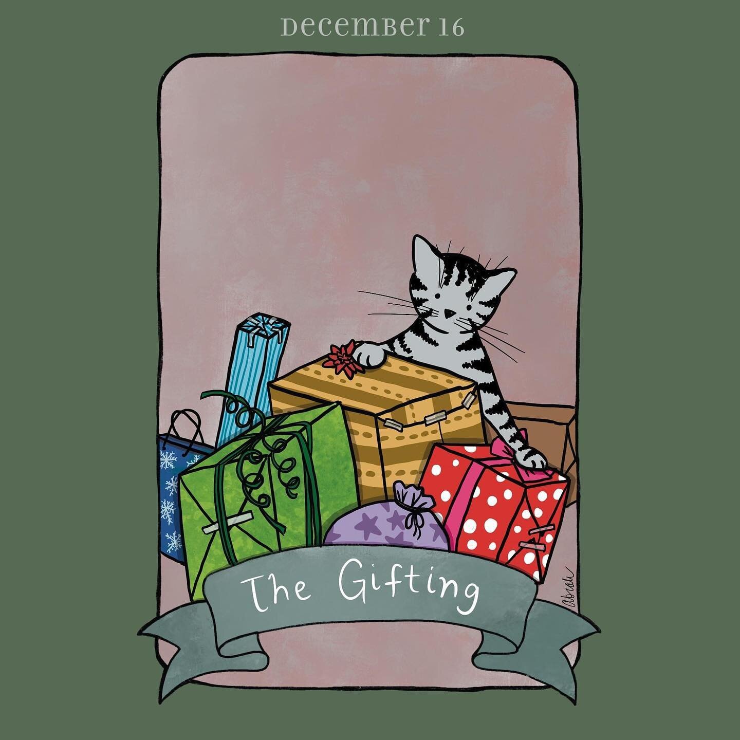 Of course the holidays aren't all about gifts, but.... yeah... GIFTS! #christmaspresents #curiouscats #holidaycountdown #december2023 #vermontartist