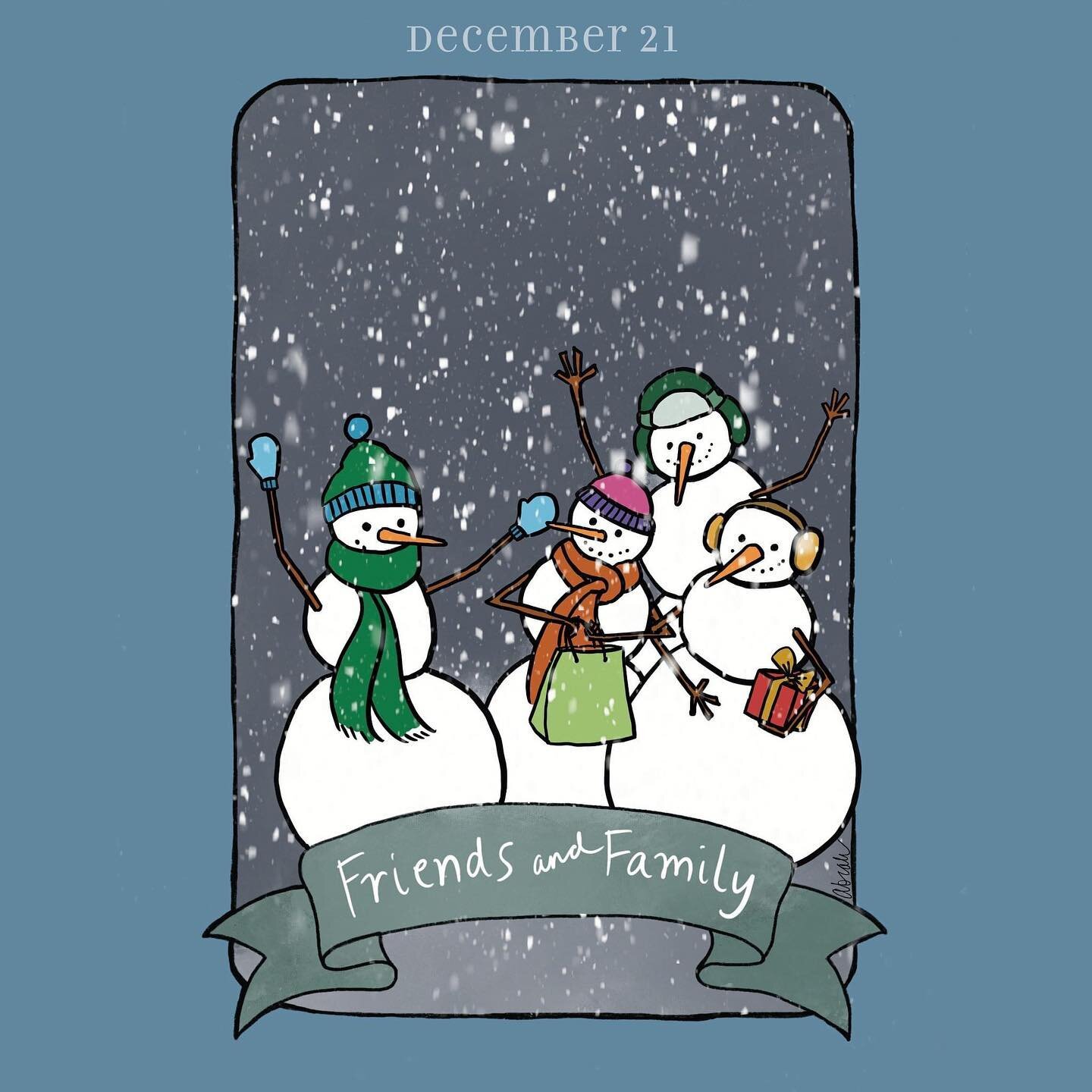 Friends and family should be appreciated every day, not just the holidays &mdash; but give extra hugs and smiles this time of year, many people need them now more than ever. #holidaycountdown #friends #family #friendsthatarefamily #snowpeople #snow #