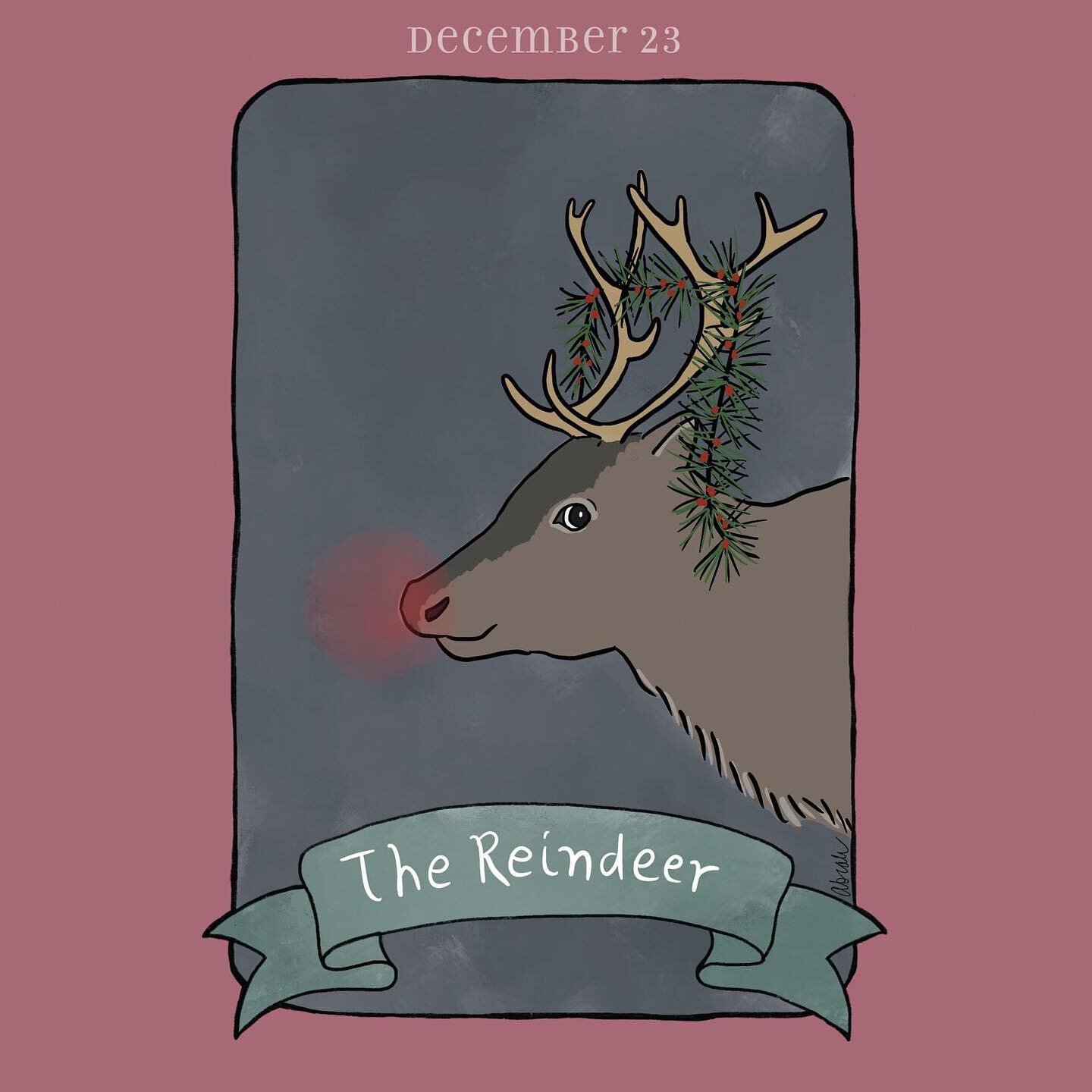 We've made it so far! Happy December 23rd! #holidaycountdown #exhausted #reindeer #dasher? #dancer? #rudolph  #december2023 #vermontartist
