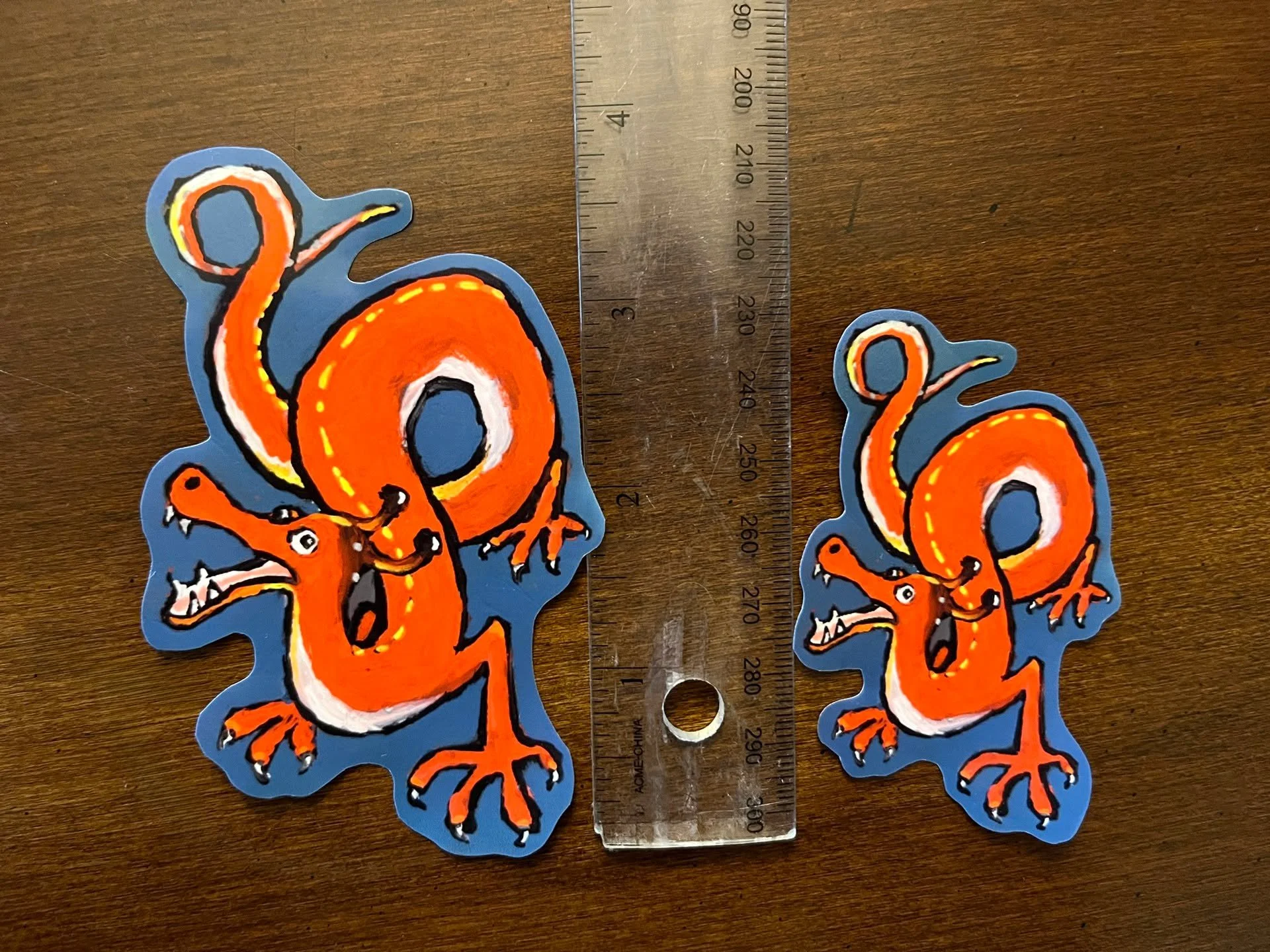 Does anyone need a little dragon (technically I guess it's a drake...) energy heading into September? The usual 😊 $1 for the small size and $2 for large. Send a SASE envelope and DM me for my mailing address or with questions... #dragon #september #