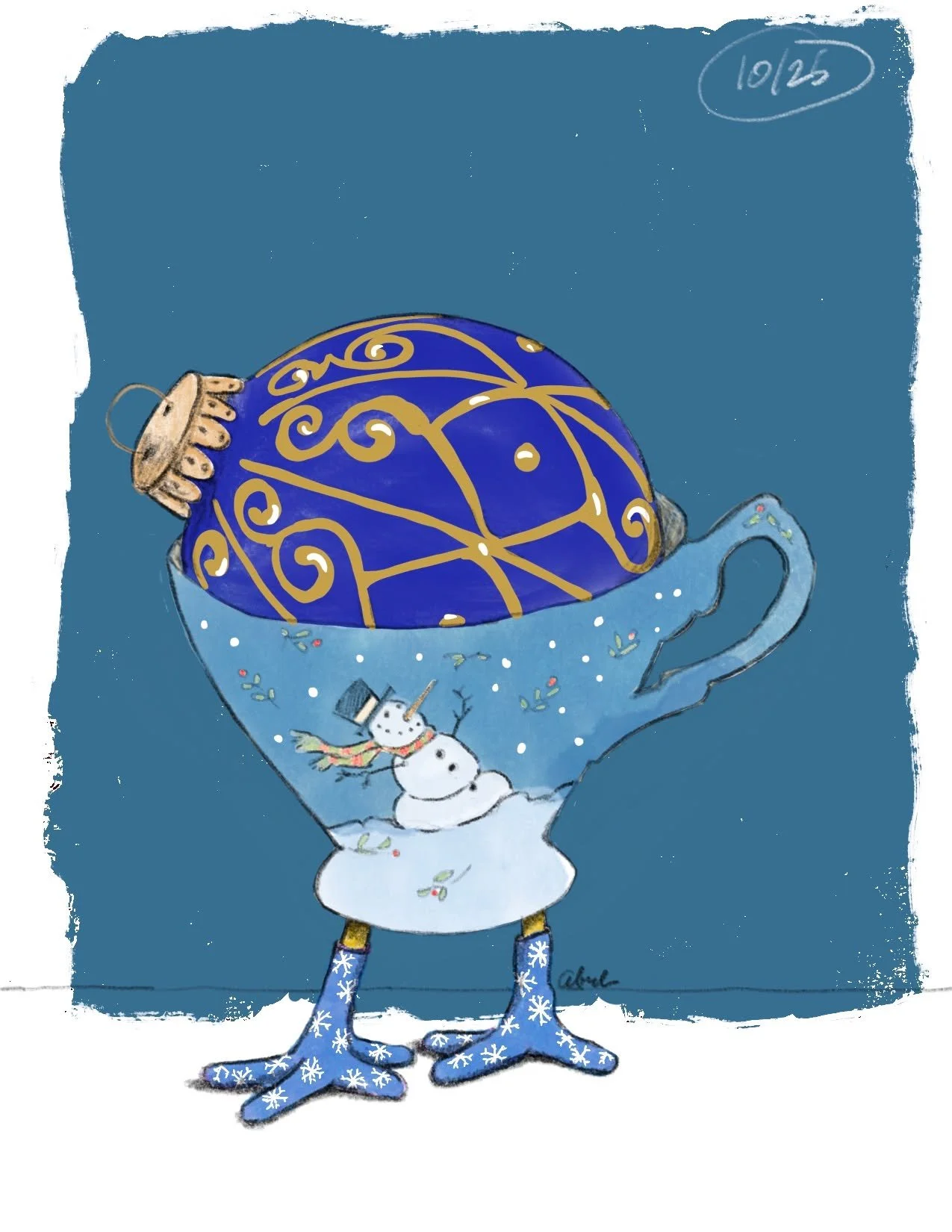 The one that rolled under the couch last year. You're welcome.

#teacups #coffeemugs #countdown #christmasdecorations #vermontartist