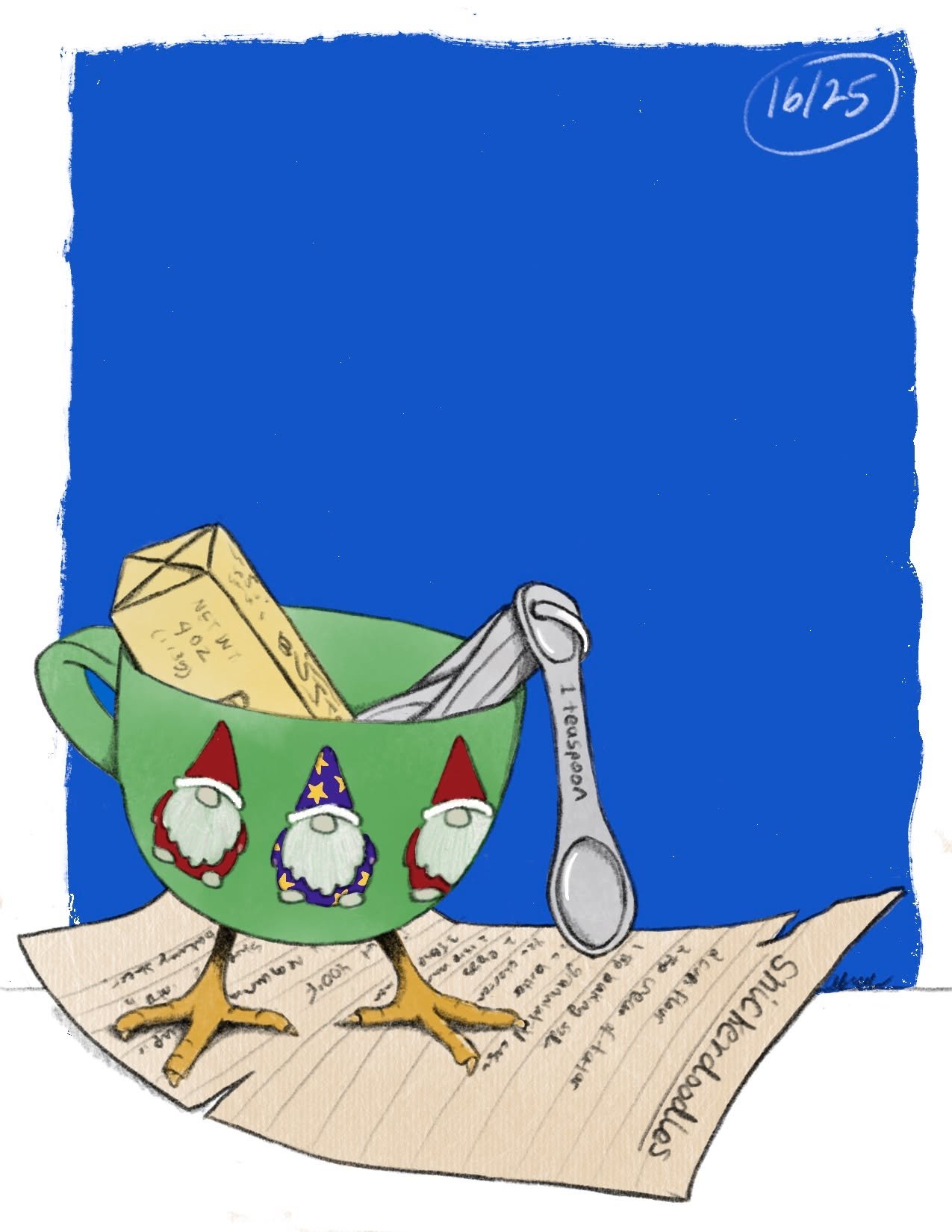 This one is for my Dad. Around this time is when I would usually be panic-baking snickerdoodles so I could get them in the mail to him.

#teacups #coffeemugs #snickerdoodles