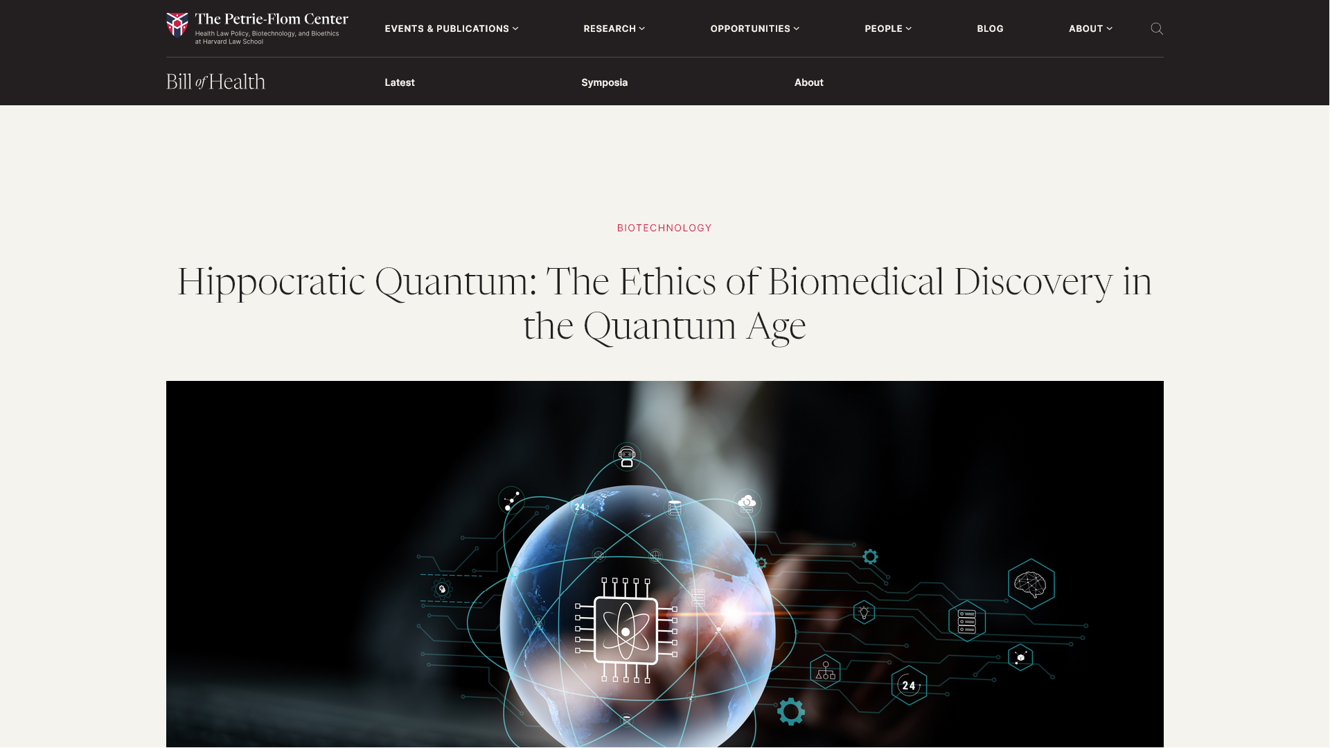 Harvard Law Publishes Hippocratic Quantum: The Ethics of Biomedical Discovery in the Quantum Age