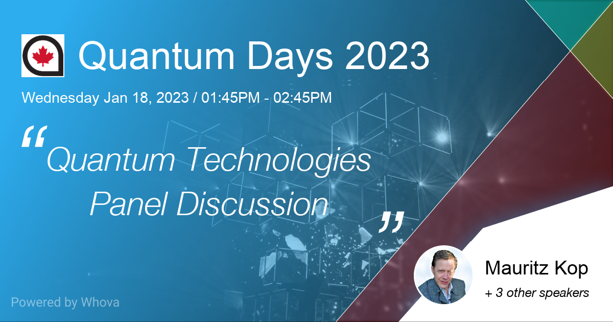 Quantum Days Canada: CCA Panel on Quantum Technologies