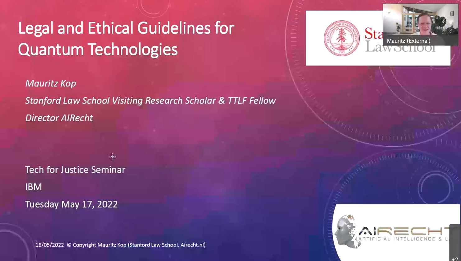 IBM Invites Mauritz Kop for Lecture on Quantum Ethics