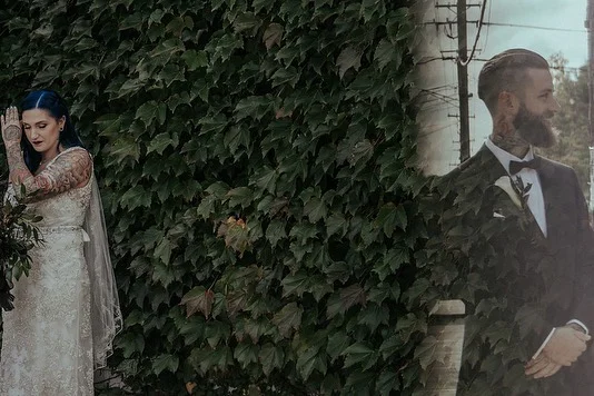 These babes just celebrated their 1 year anniversary over the weekend! 🖤 I had a frickin&rsquo; BLAST being able to help create all the little details...the honey + succulent favors, the menus and custom lyric placemats, and on and on.😍 If you can&