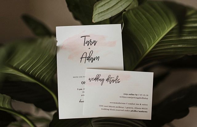 Love this shot of Tara + Adam&rsquo;s suite and escort cards from @robbie_and_ryan 😍🌿