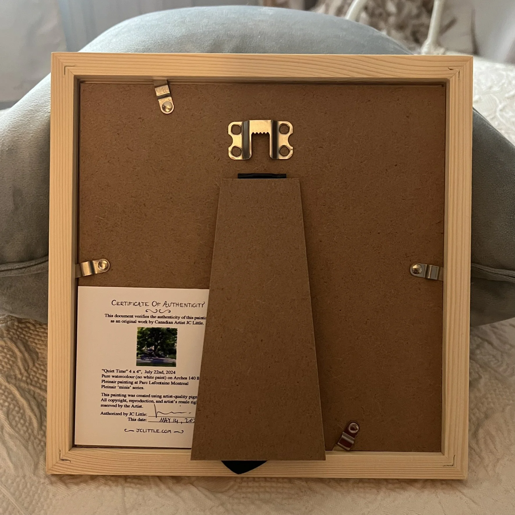 JCLittle-4x4 summer2024-07-22-Quiet-Time-framed-back.JPEG