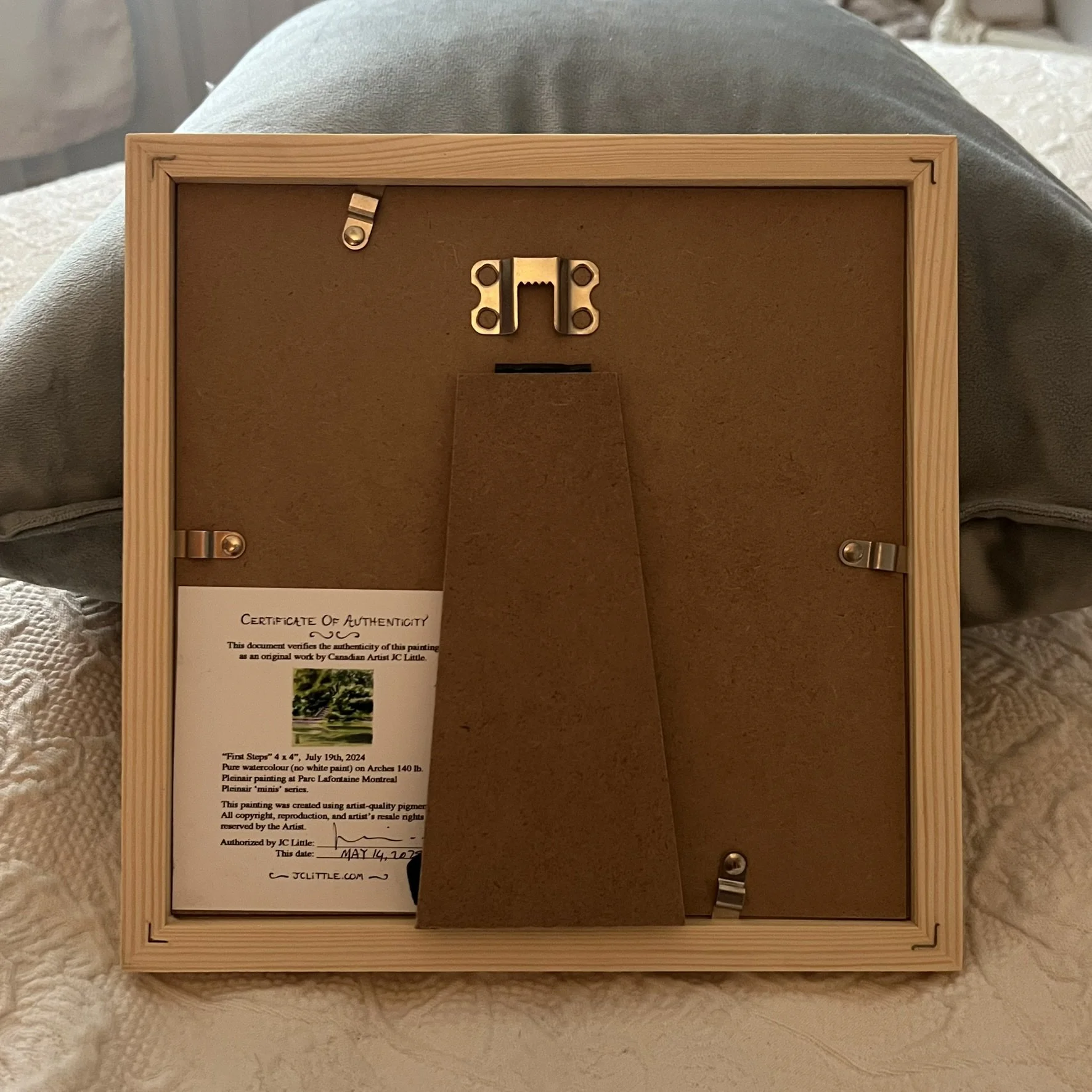 JCLittle-4x4 summer2024-07-19-First-Steps-framed-back.JPEG