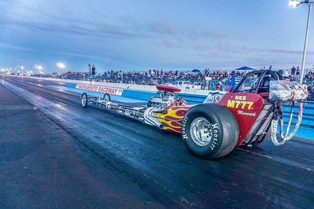 Dave Lawson stages the Lawson Racing Inc. NEII nostalgia dragster during a qualifying run at the NHRA Heritage Racing Series. #Nhra #NEII #heritageracingseries #nostalgiadragster #frontenginedragster #dragster #lawsonracing #lawsonracinginc #hotrod #