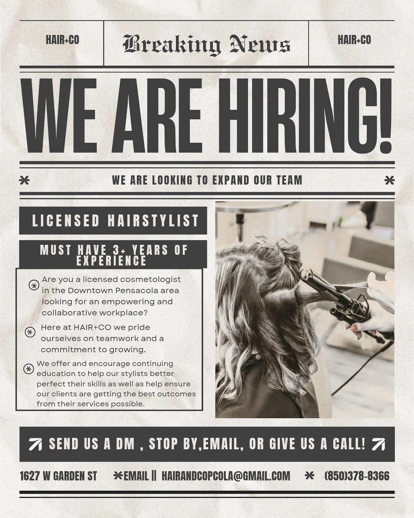 If you are an experienced team player that loves their clientele and continuing education, then we want to talk to you!