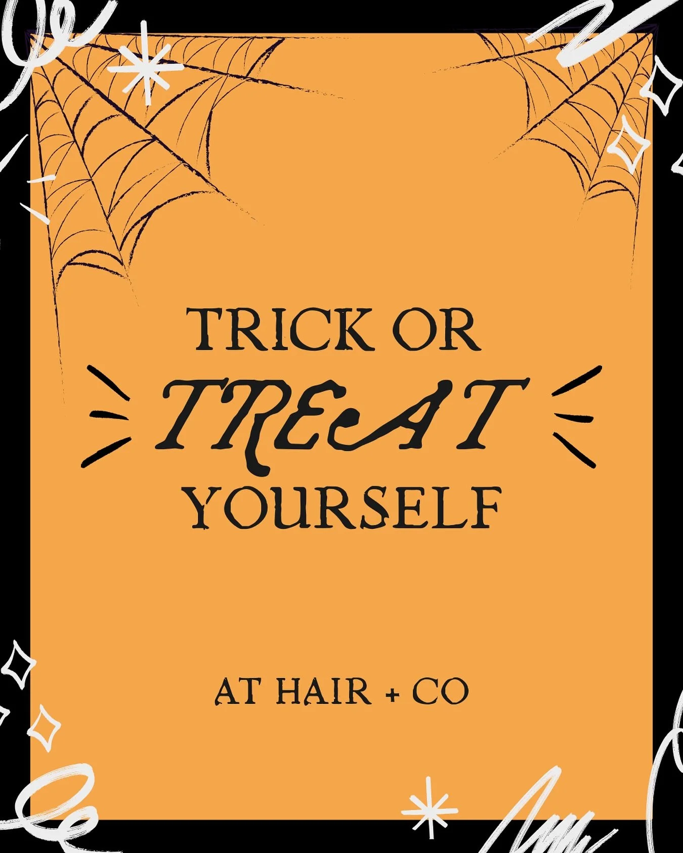 Treat your Boo-tiful self to some self care at Hair+Co!

👻Book an appointment with our talented stylists &amp; skilled esthetician on our website, or give us a call at 850-378-8366
.
.
.
#pensacola #downtownpensacola #pensacolahair #pensacolahairsty