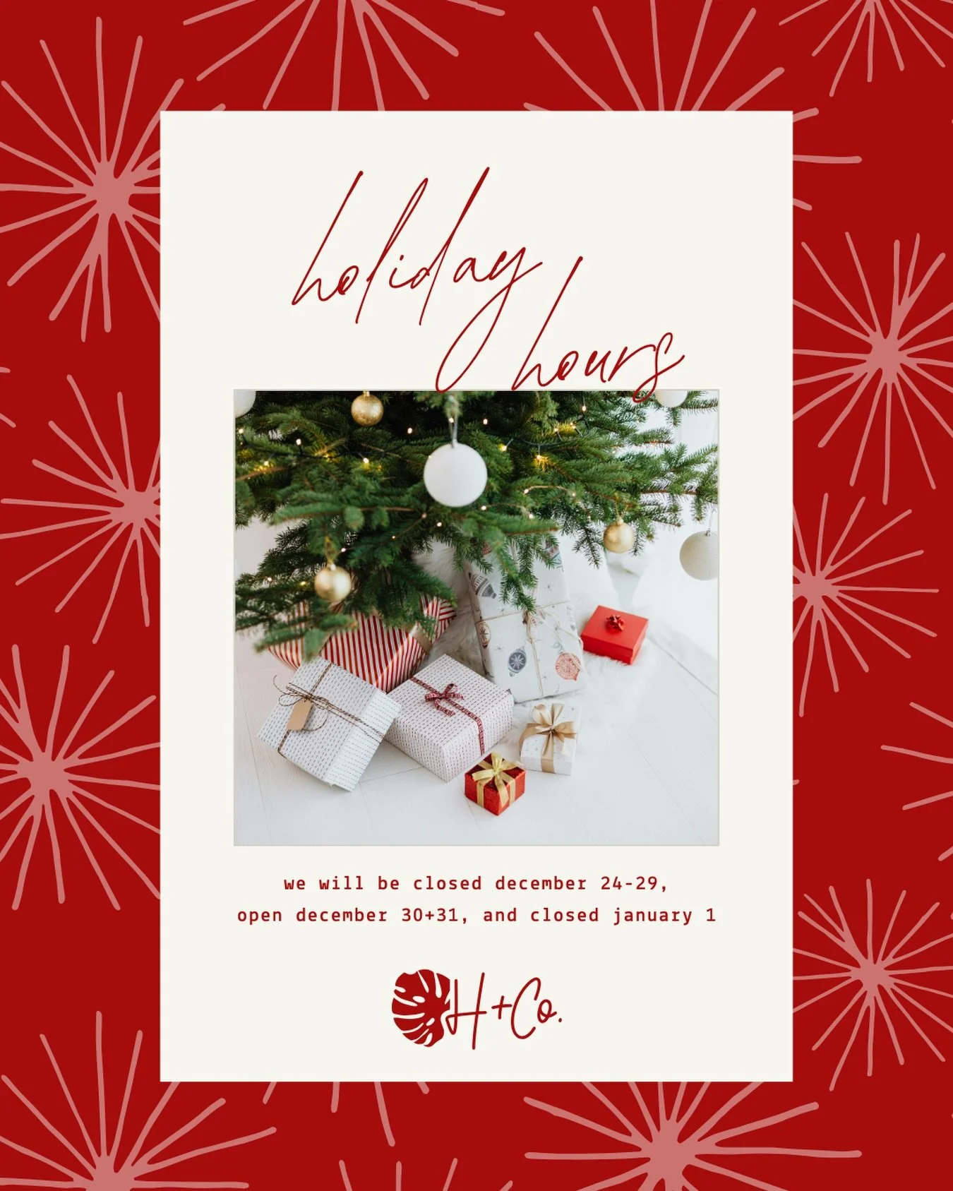 Hey, Gang! We&rsquo;ll be taking a few days off to celebrate with our families, but we&rsquo;ll see you again on 12/30!

❄️Don&rsquo;t forget that you can book your next appointment through our website!
.
.
.
#pensacola #downtownpensacola #pensacolah