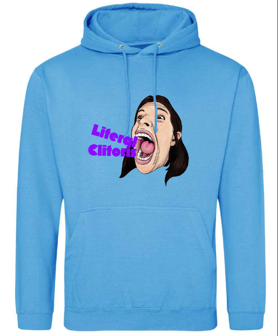 CANDY GIGI ' LITERAL CLITORIS' DESIGN ON HOODIE - 4 COLOURS
