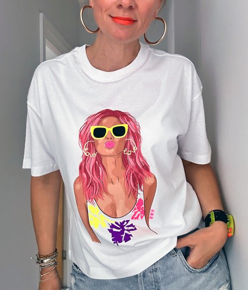 Neon Shadow Coll.- T-Shirt Printed - Please Do Not Enter