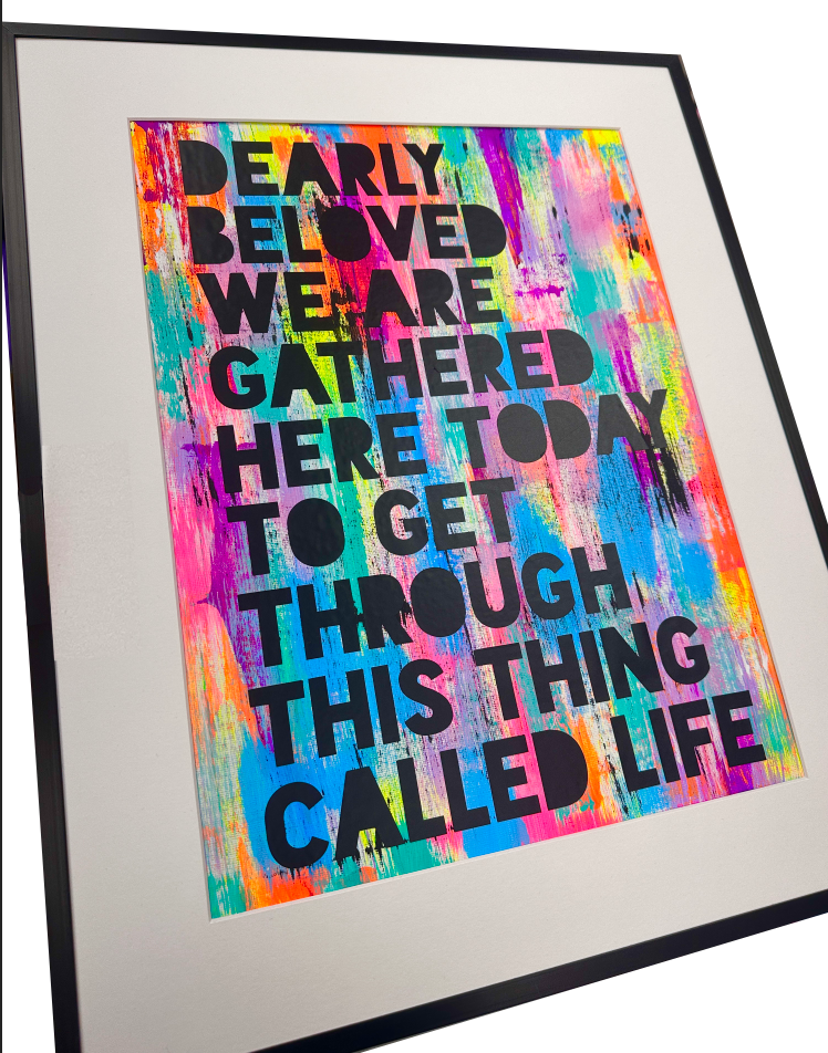 Listing 5:  Original neon painting 40cm by 30cm