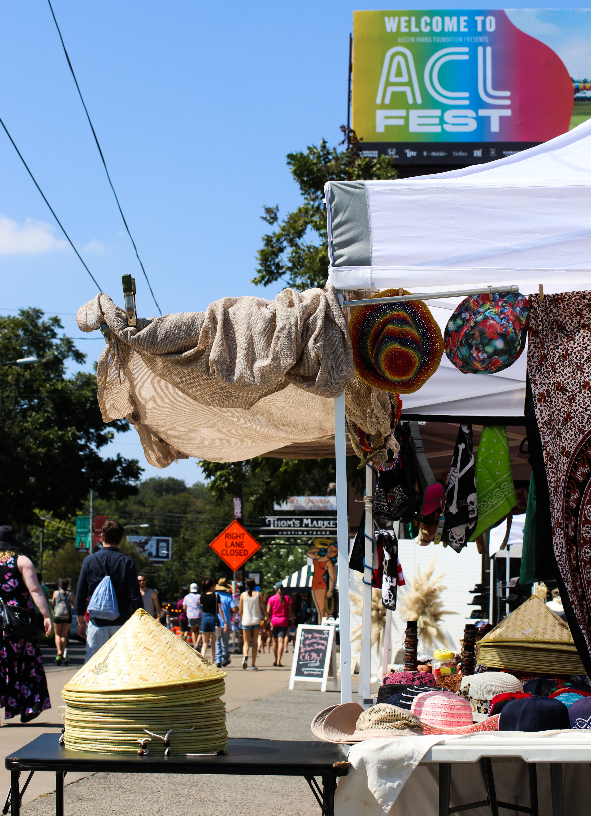  Artists selling various items for the ACL Festival 