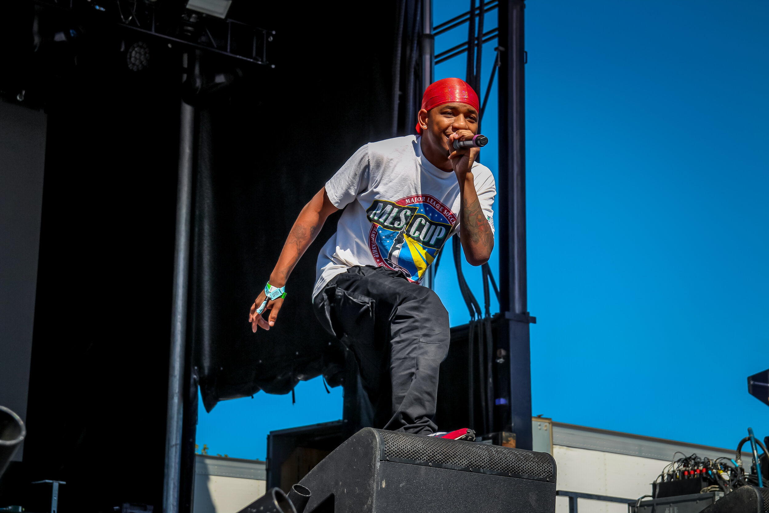 Guapdad 4000 plays on day one of Mala Luna Fest in San Antonio.