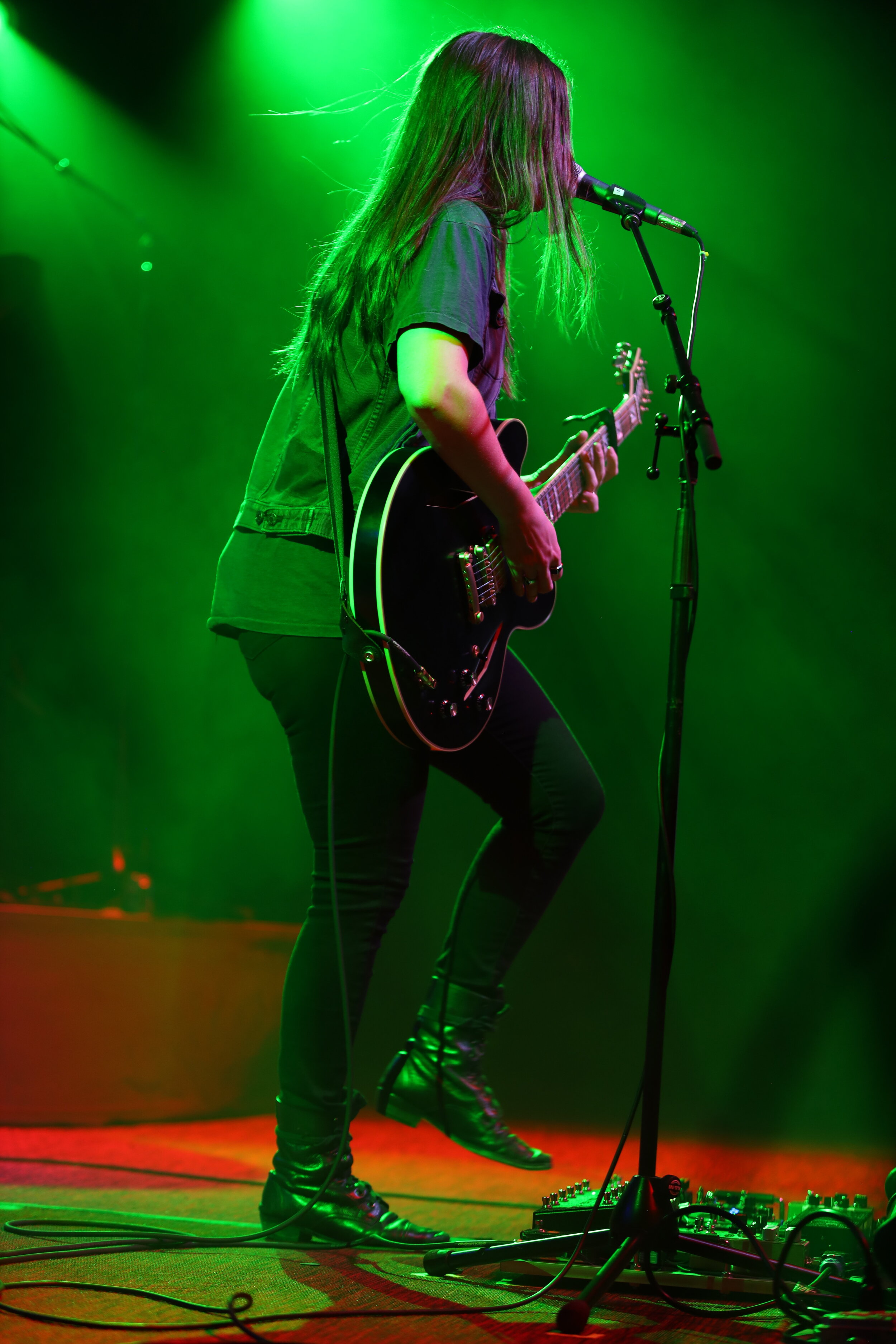  Emily Wolfe   intensely sings as she rocks out on guitar. 