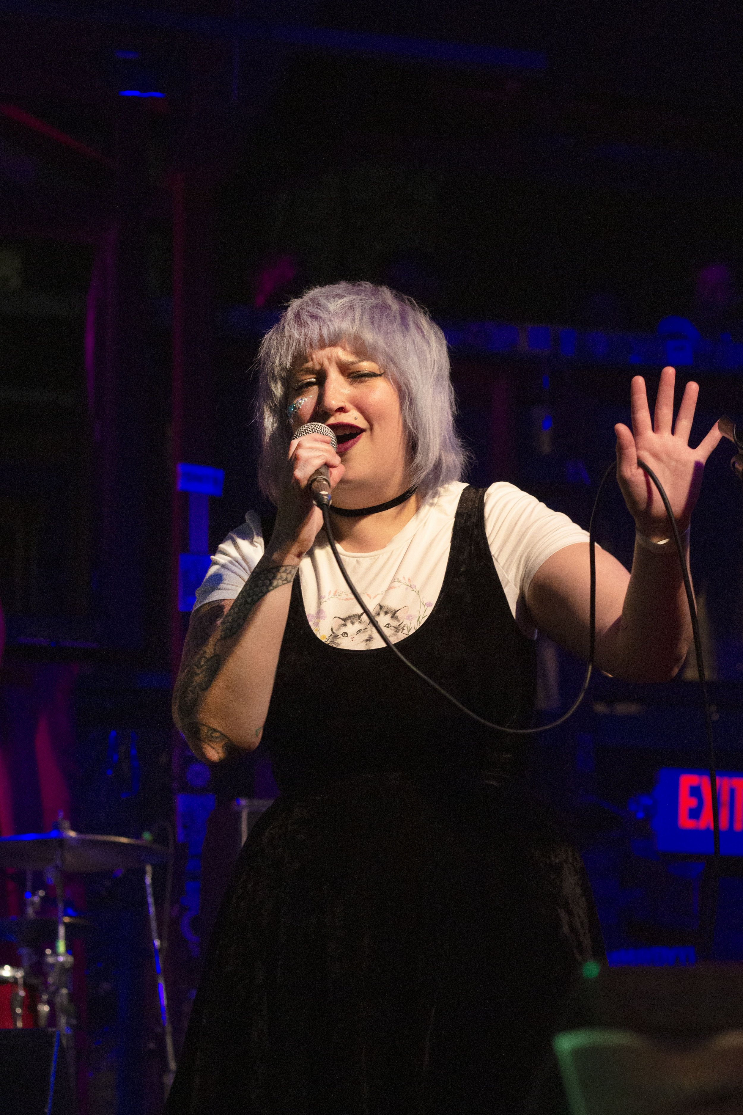  Bridgette Norris-Sanchez, the lead singer of HoneyBunny, performs at Flamingo Cantina. 