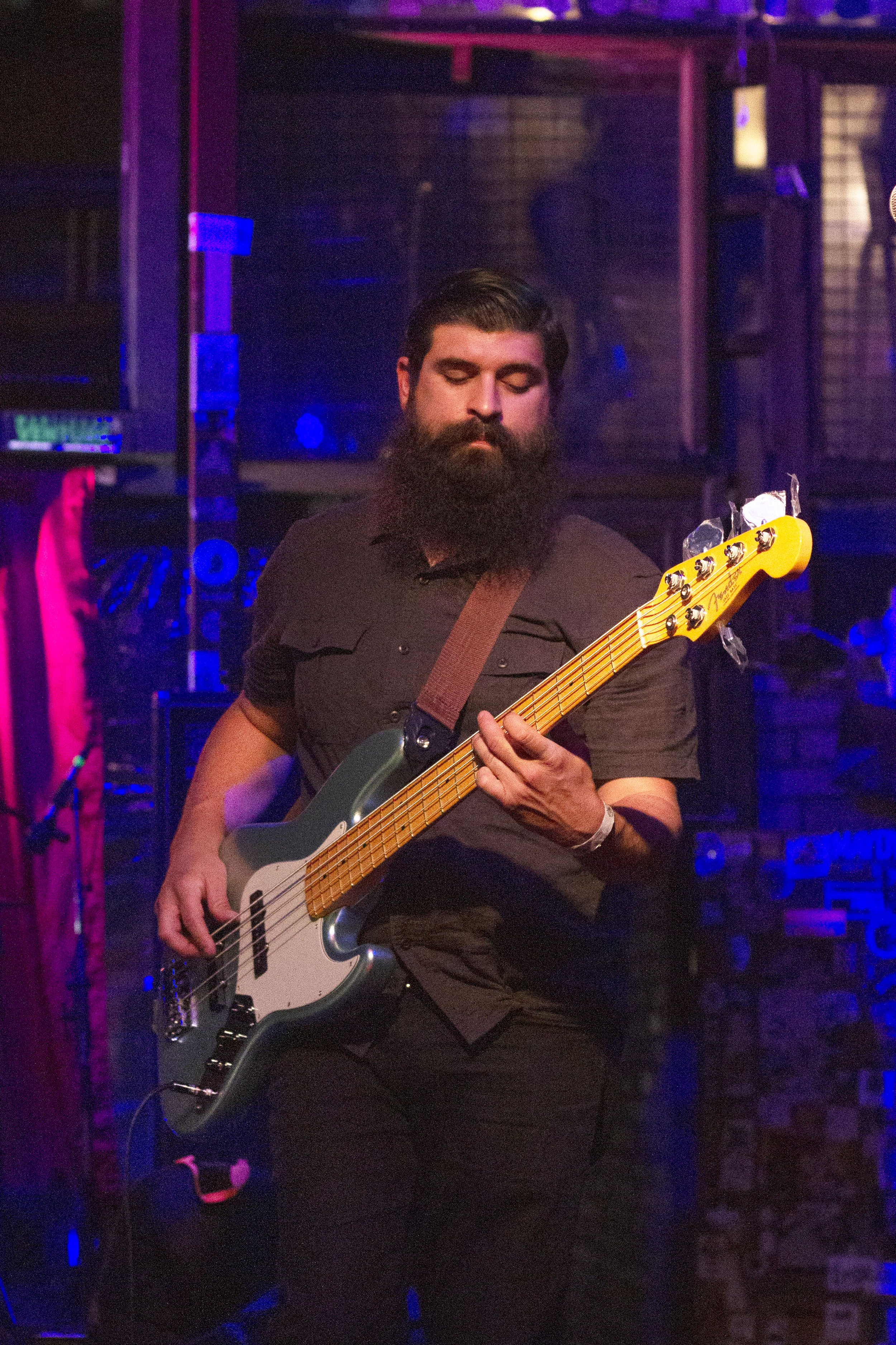  Nick Valdez of The Lost Project plays the bass. 
