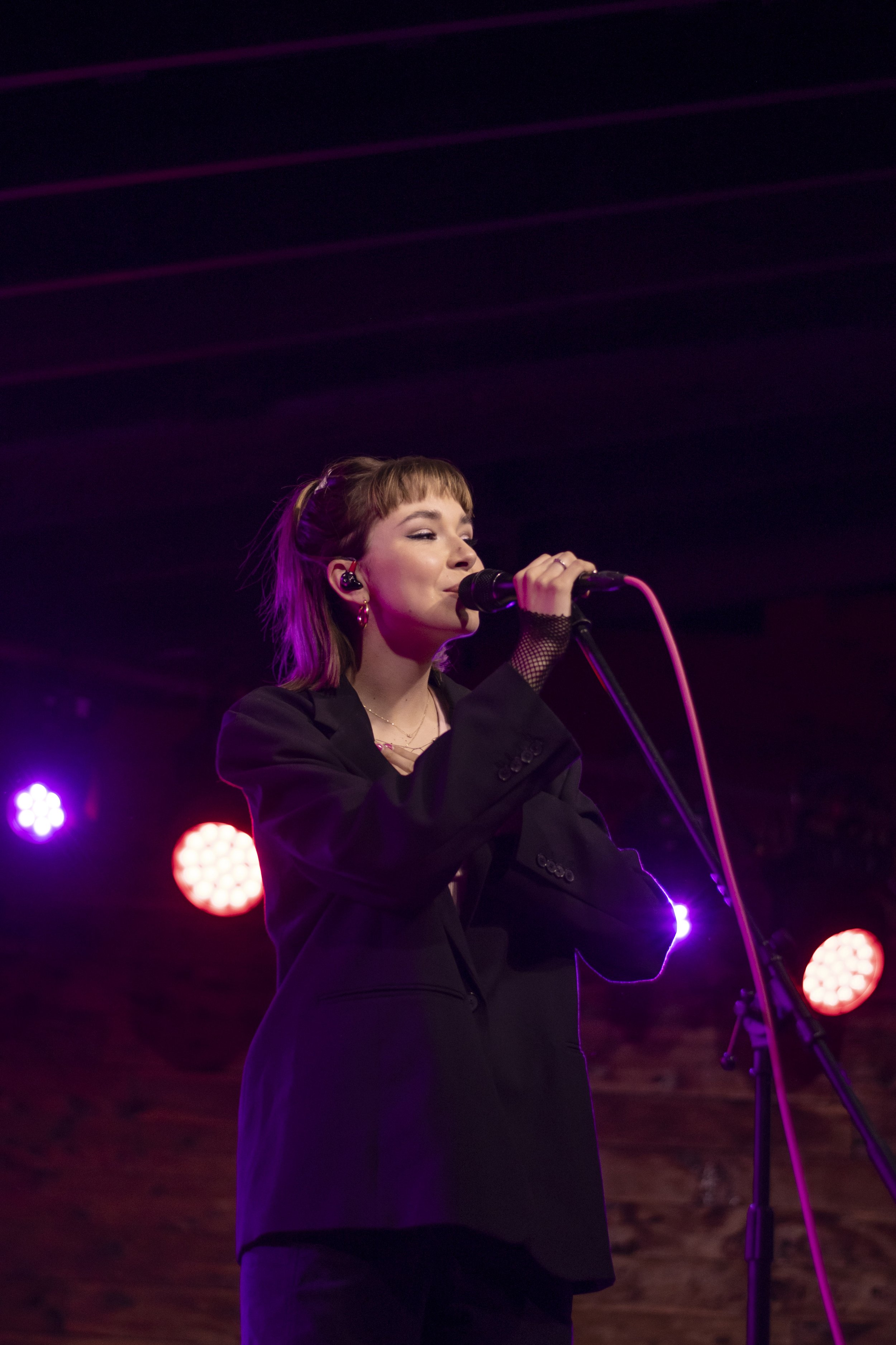  Lydia Night, lead singer of The Regrettes, gives a high-energy performance. 