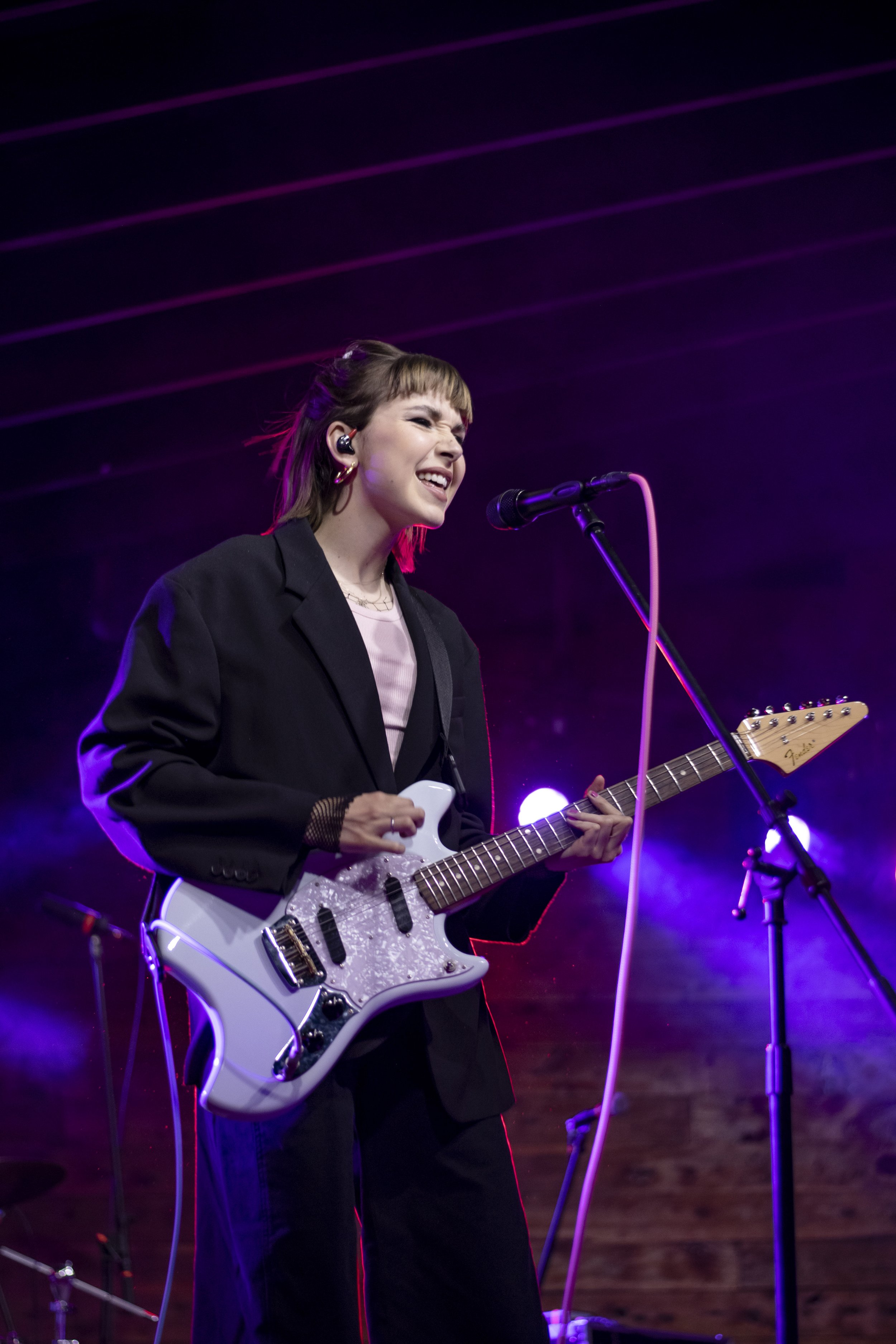  Lydia Night, lead singer of The Regrettes, gives a high-energy performance. 