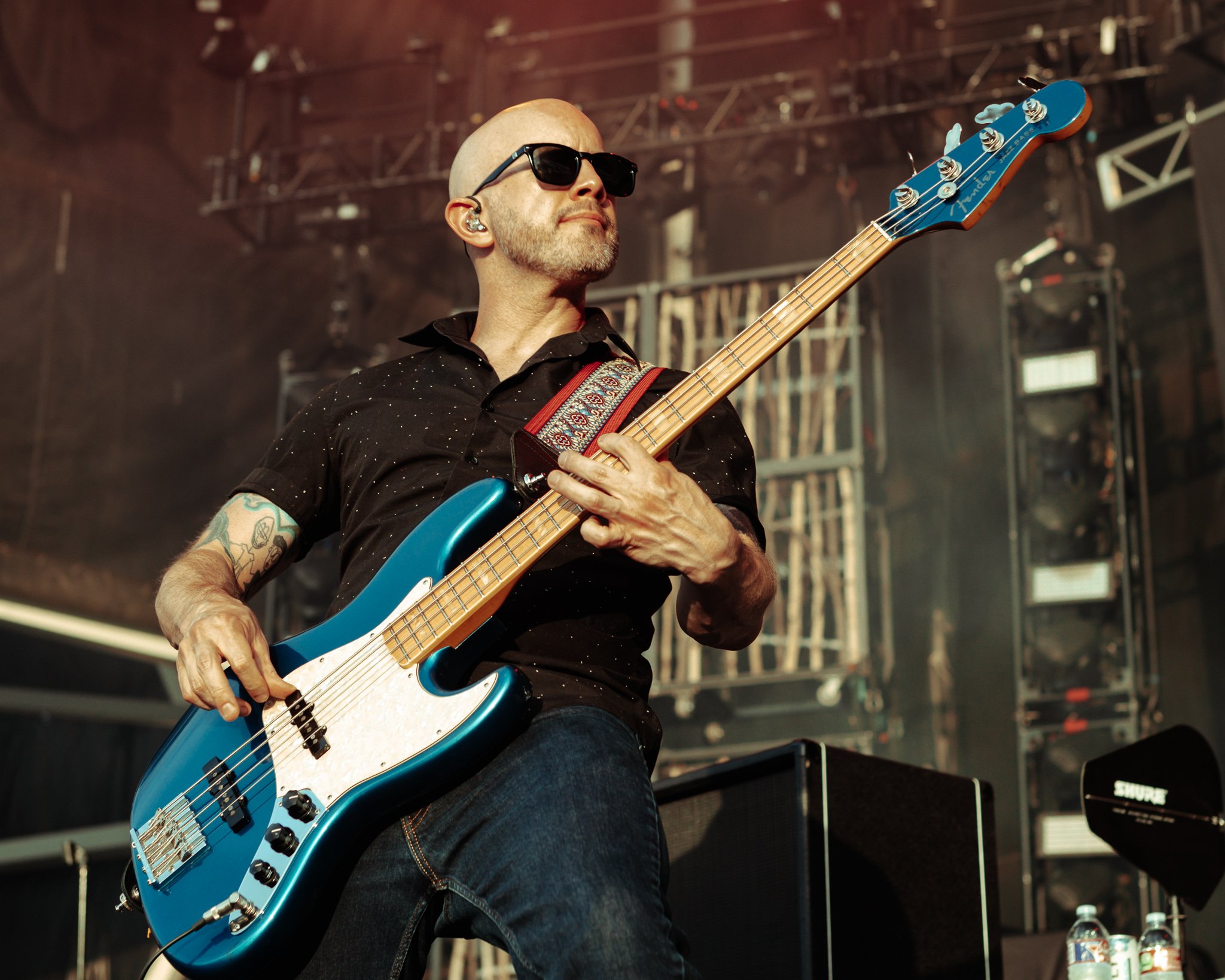  Taking Back Sunday bassist Shaun Cooper jams out. 