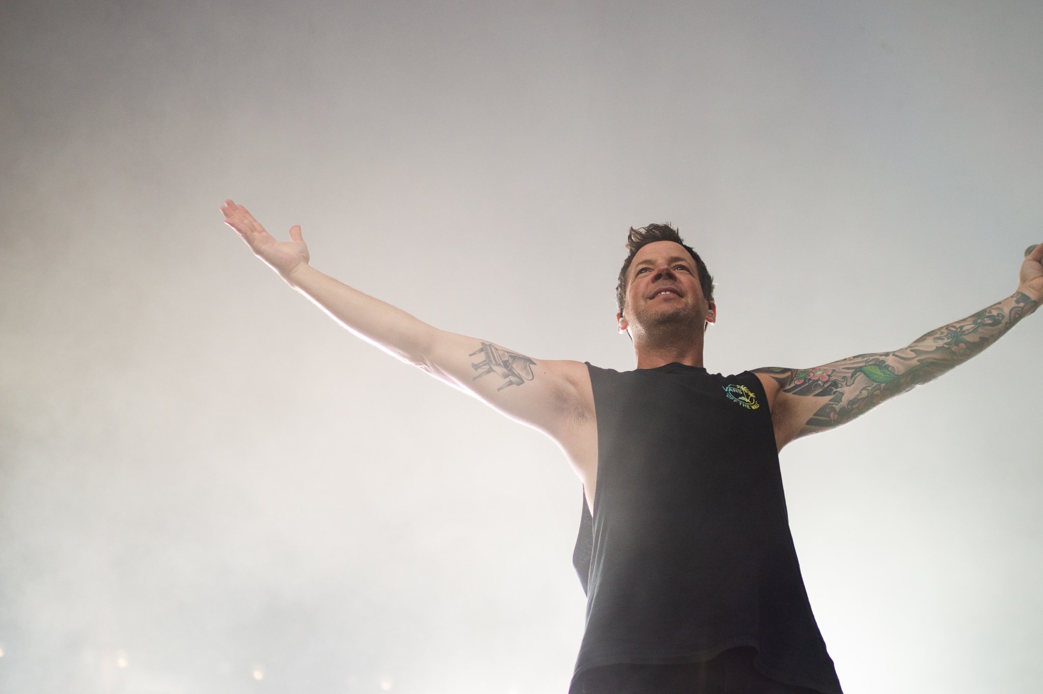  Pierre Bouvier gives a high energy performance as the lead singer of Simple Plan. 