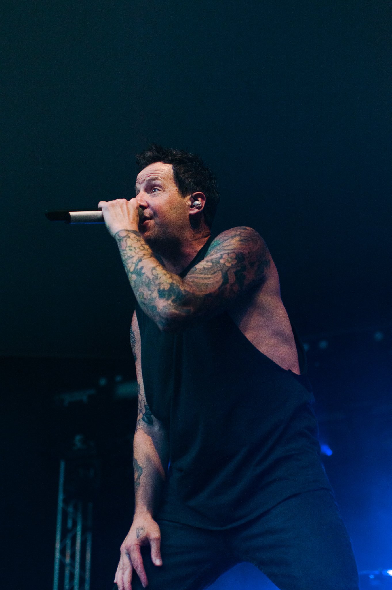 Pierre Bouvier gives a high energy performance as the lead singer of Simple Plan. 