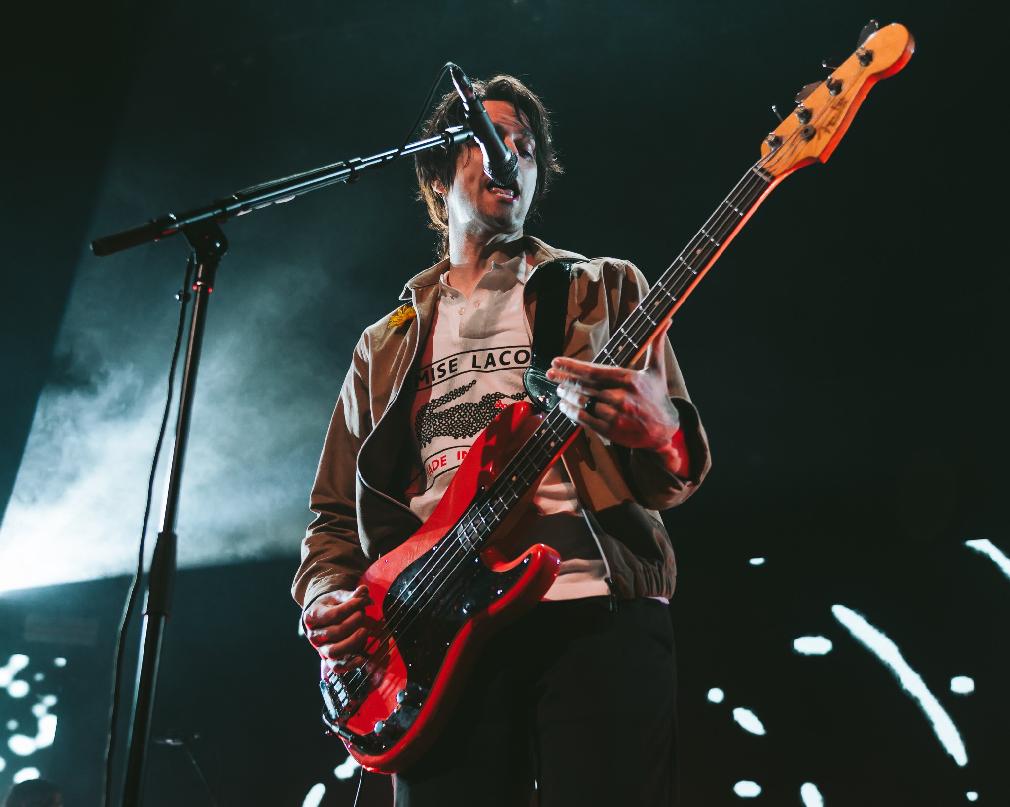  Dallon Weekes opens the set with the band’s hit song, “Choke .”  