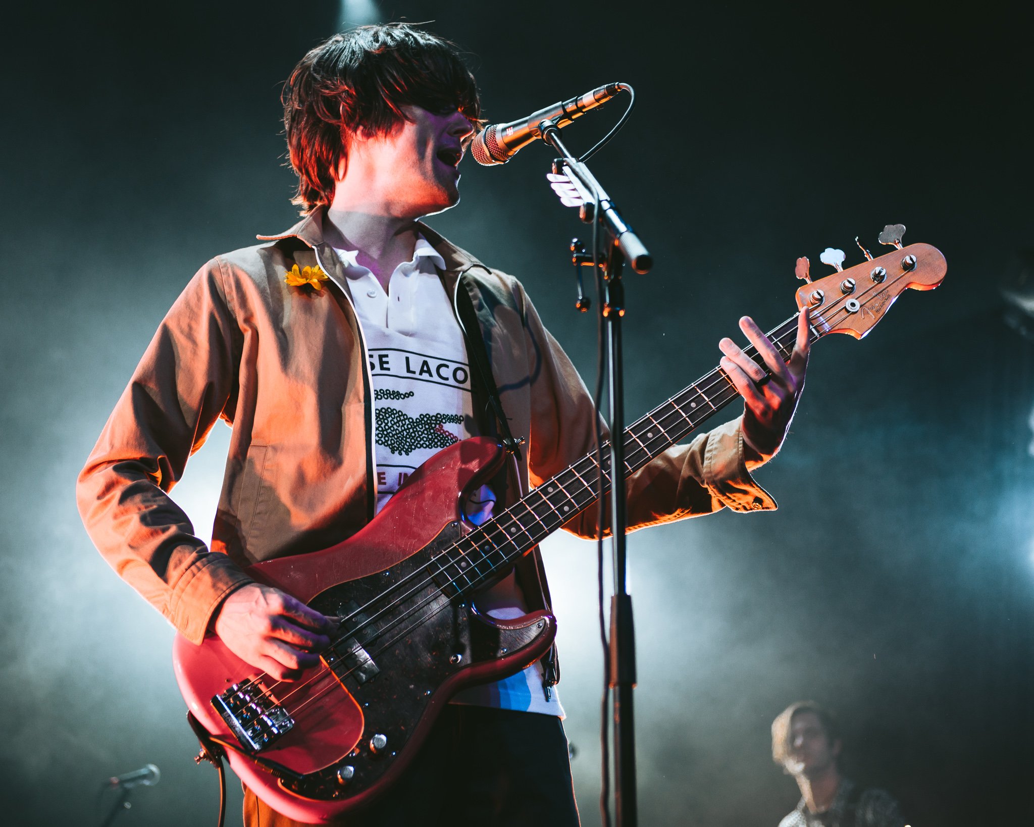  Dallon Weekes rocks out on stage. 