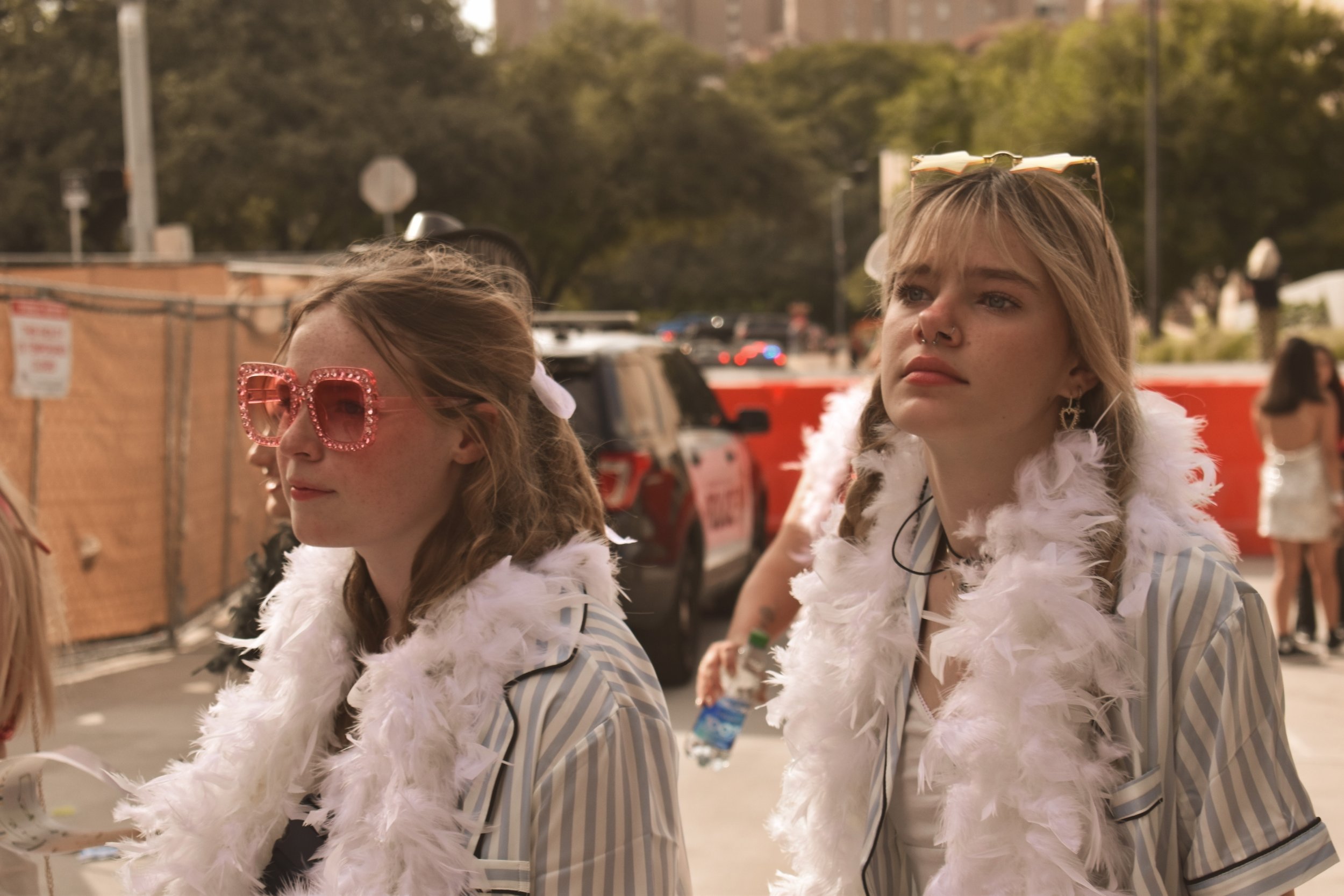  Grace and Jenna find their place in the General Admission Pit line in their pajama outfits. “It’s like we’re having a sleepover at Harry’s House!” they giggled. 