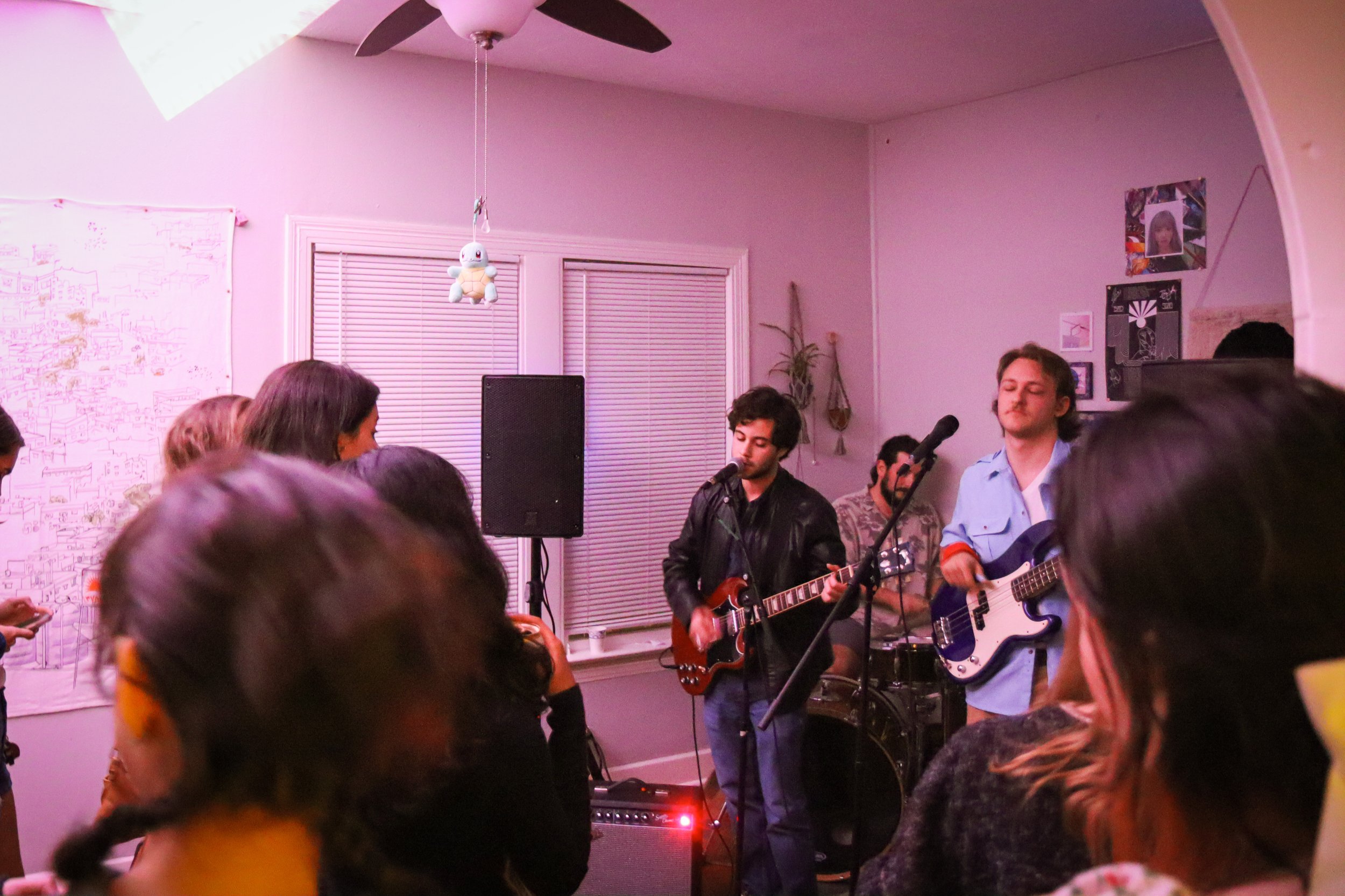 Rental Space performs its opening set at the Afterglow House Show.  Photo by Natalie Anspach  