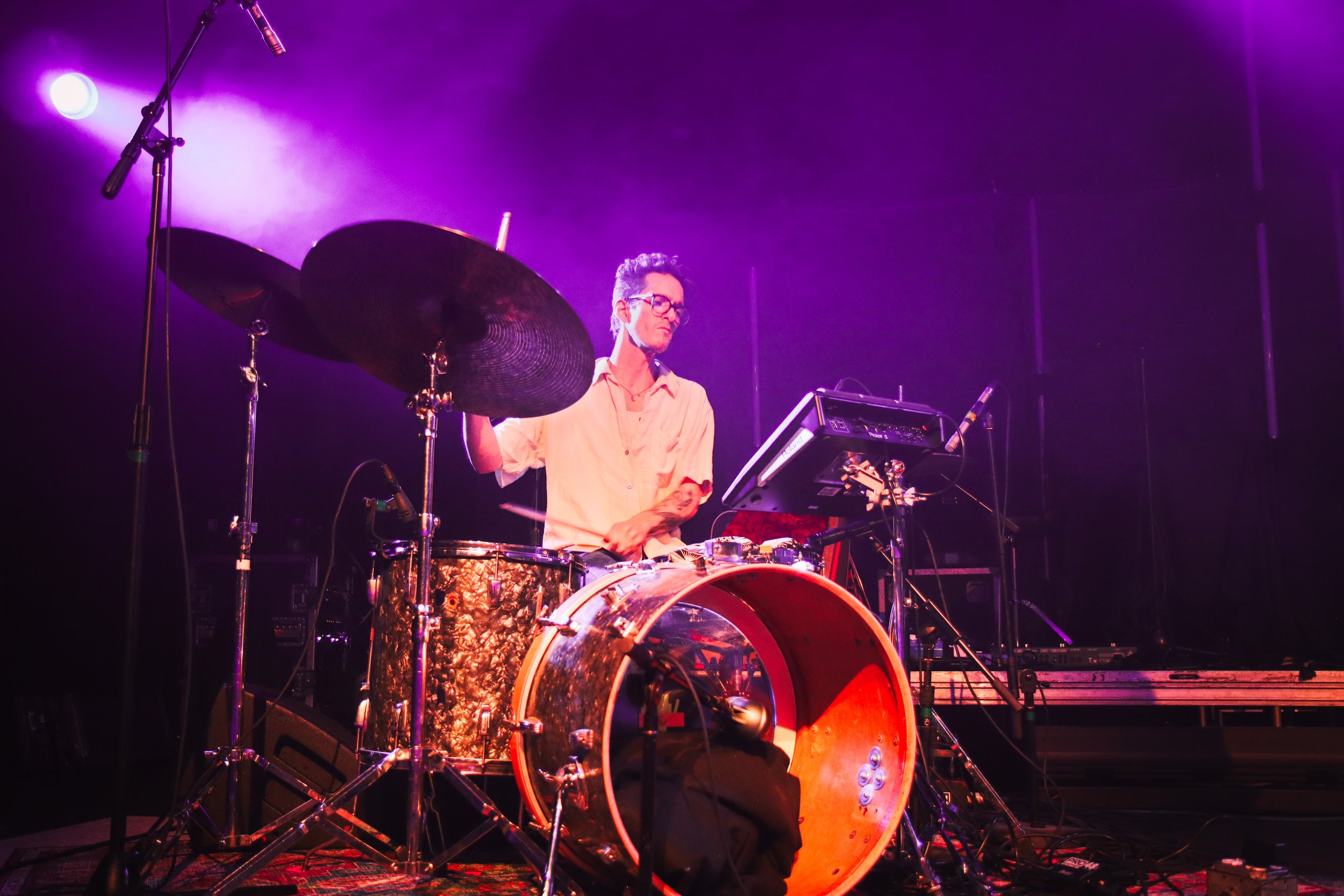  Jack Van Cleaf takes the stage for the opening set.  Photo by Natalie Anspach  