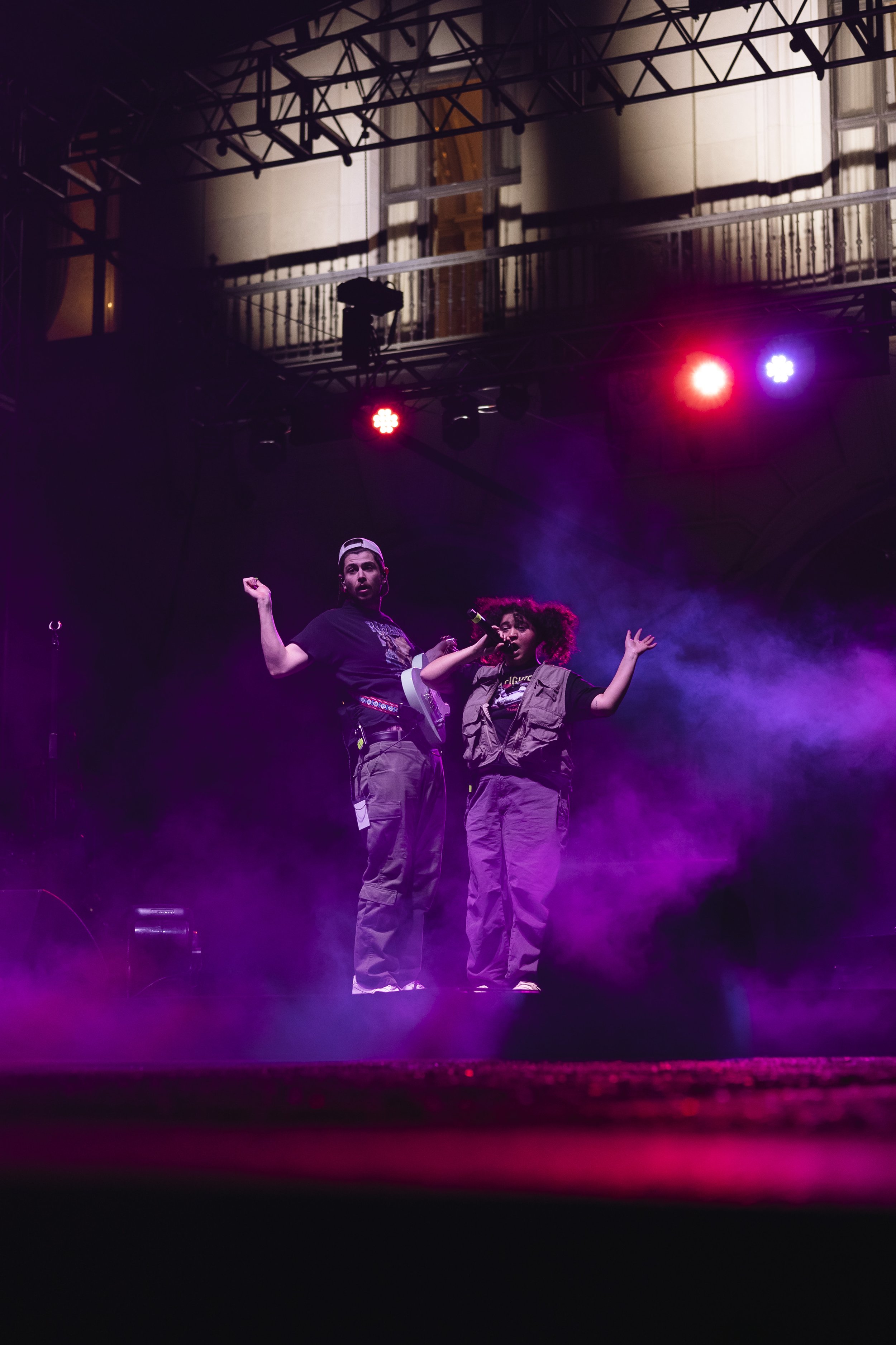  Remi Wolf performs energetically for students at The University of Texas at Austin. 