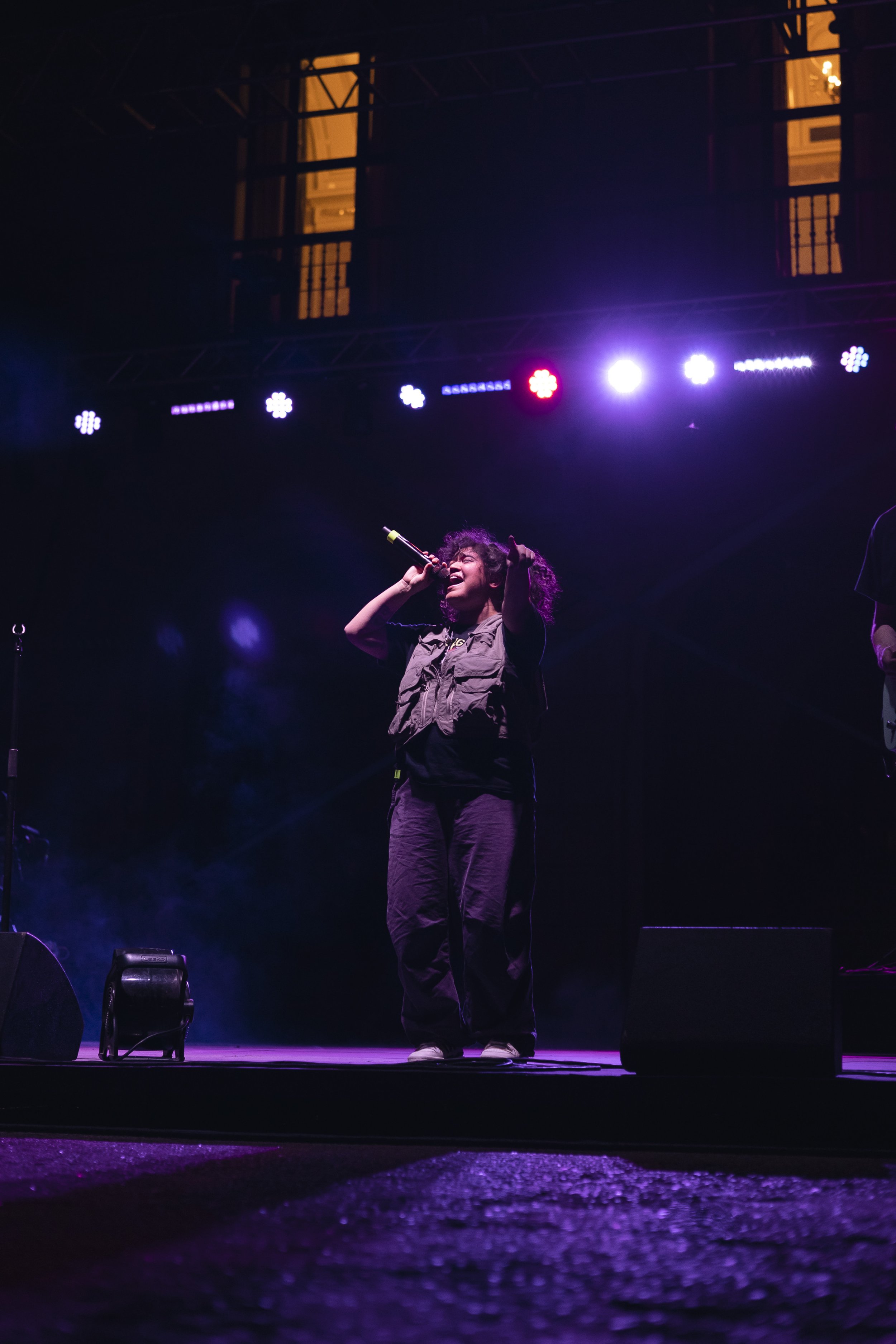  Remi Wolf performs energetically for students at The University of Texas at Austin. 