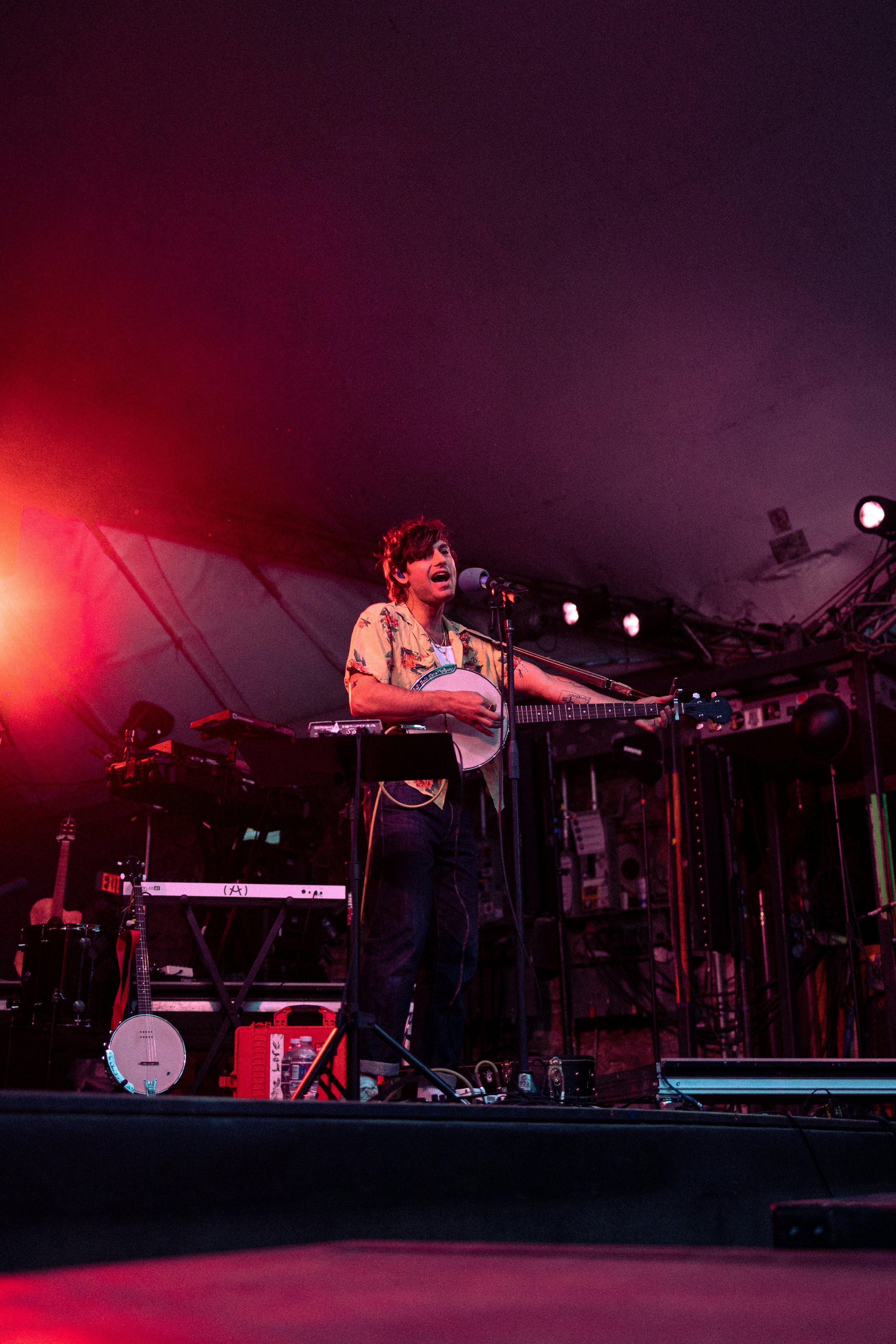  Adrian Galvin, the face of Yoke Lore, gives an energetic performance. 